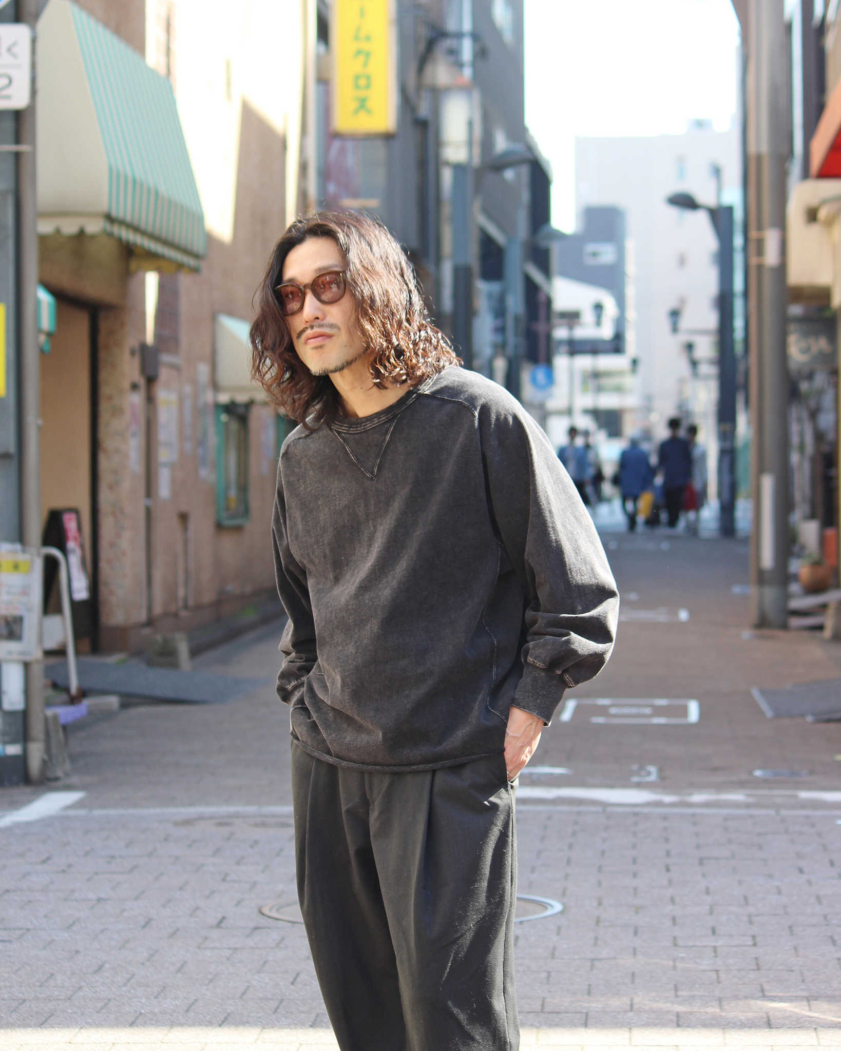 IMPRESTORE インプレストア / Harold t-cloth V.D ハロルド | Freedom LongSleeve Tshirt フリーダムロングスリーブティー (FADED BLACK フェイデットブラック)