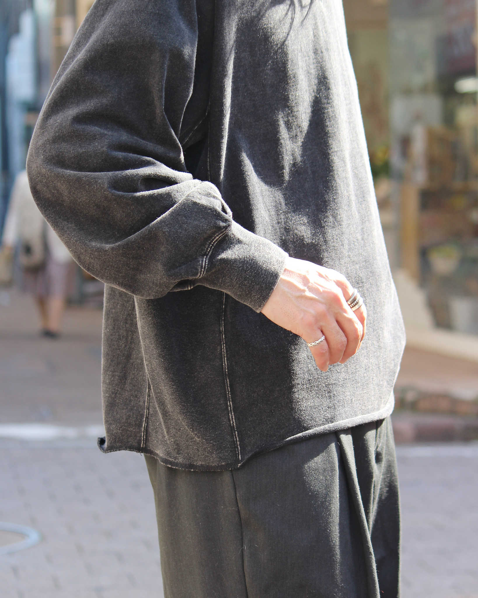 IMPRESTORE インプレストア / Harold t-cloth V.D ハロルド | Freedom LongSleeve Tshirt フリーダムロングスリーブティー (FADED BLACK フェイデットブラック)