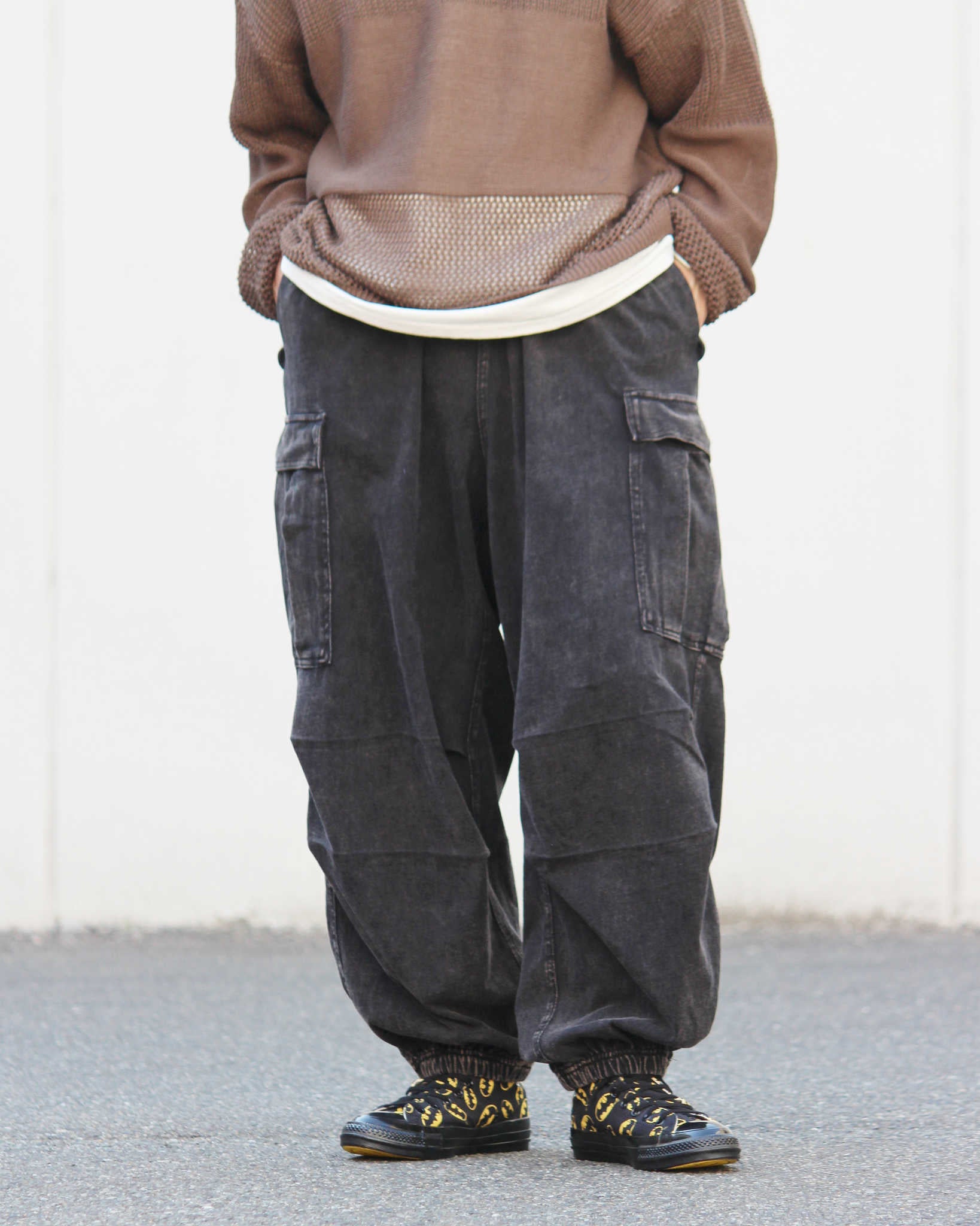 IMPRESTORE インプレストア / RANDY t-cloth V.D ランディー | Easy Trousers イージートラウザーズ (FADED BLACK フェイデットブラック)
