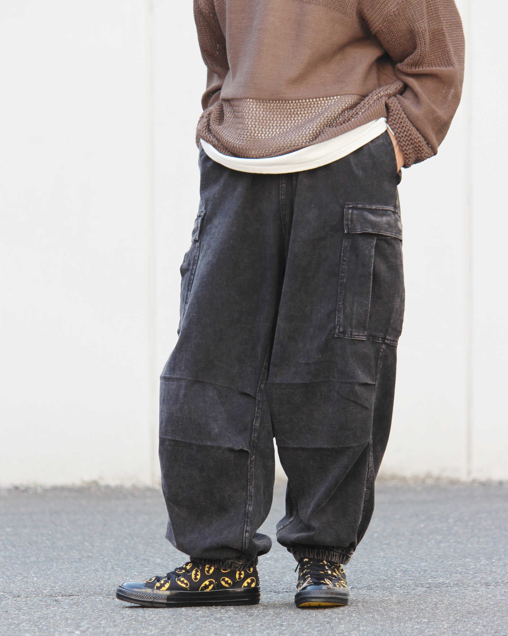 IMPRESTORE インプレストア / RANDY t-cloth V.D ランディー | Easy Trousers イージートラウザーズ (FADED BLACK フェイデットブラック)