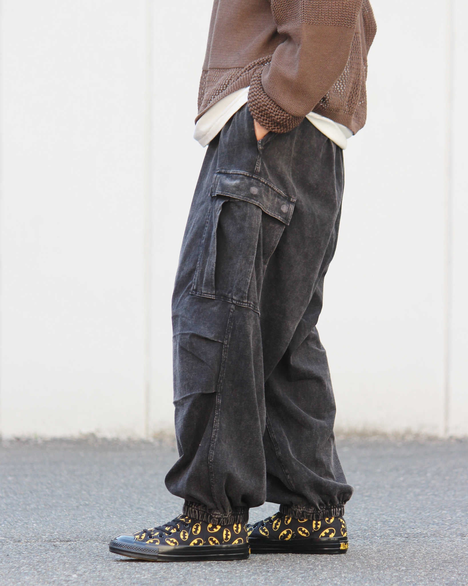 IMPRESTORE インプレストア / RANDY t-cloth V.D ランディー | Easy Trousers イージートラウザーズ (FADED BLACK フェイデットブラック)