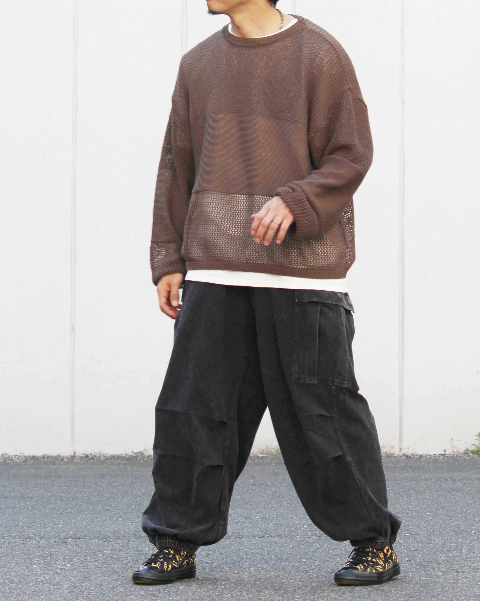 IMPRESTORE インプレストア / RANDY t-cloth V.D ランディー | Easy Trousers イージートラウザーズ (FADED BLACK フェイデットブラック)