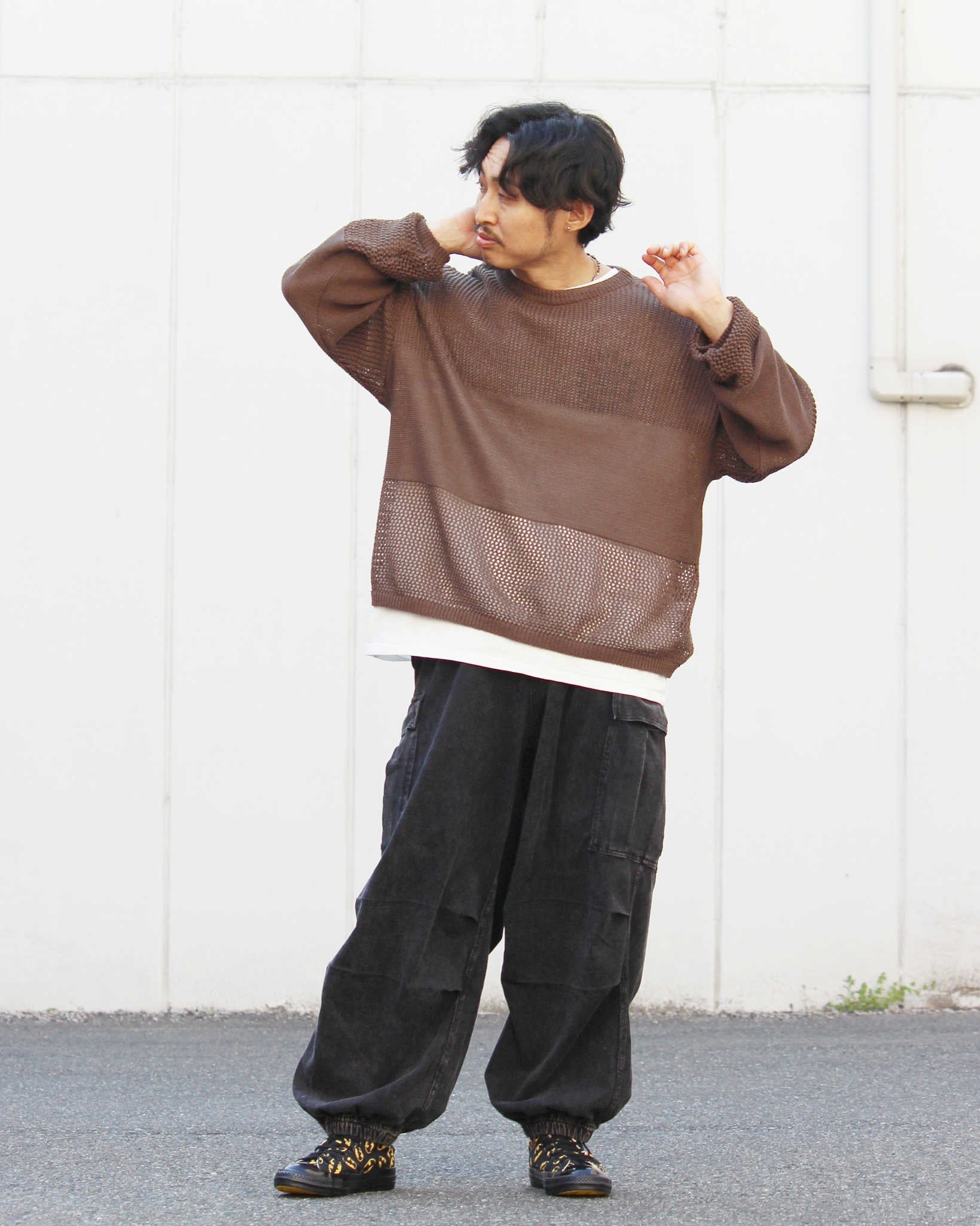 IMPRESTORE インプレストア / RANDY t-cloth V.D ランディー | Easy Trousers イージートラウザーズ (FADED BLACK フェイデットブラック)