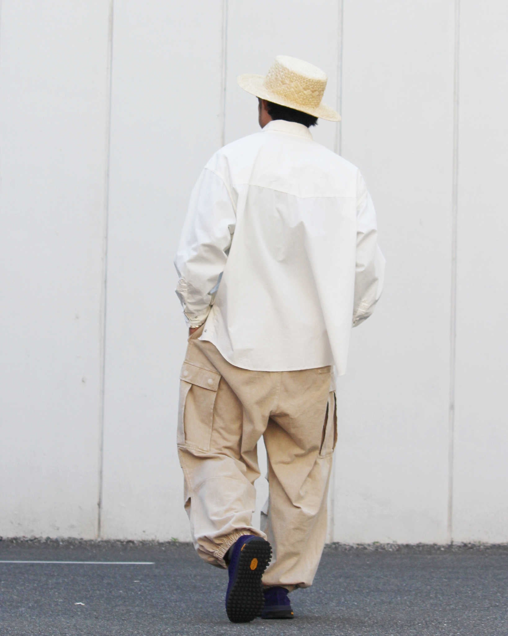 IMPRESTORE インプレストア / RANDY t-cloth V.D ランディー | Easy Trousers イージートラウザーズ (FADED IVORY フェイデットアイボリー)