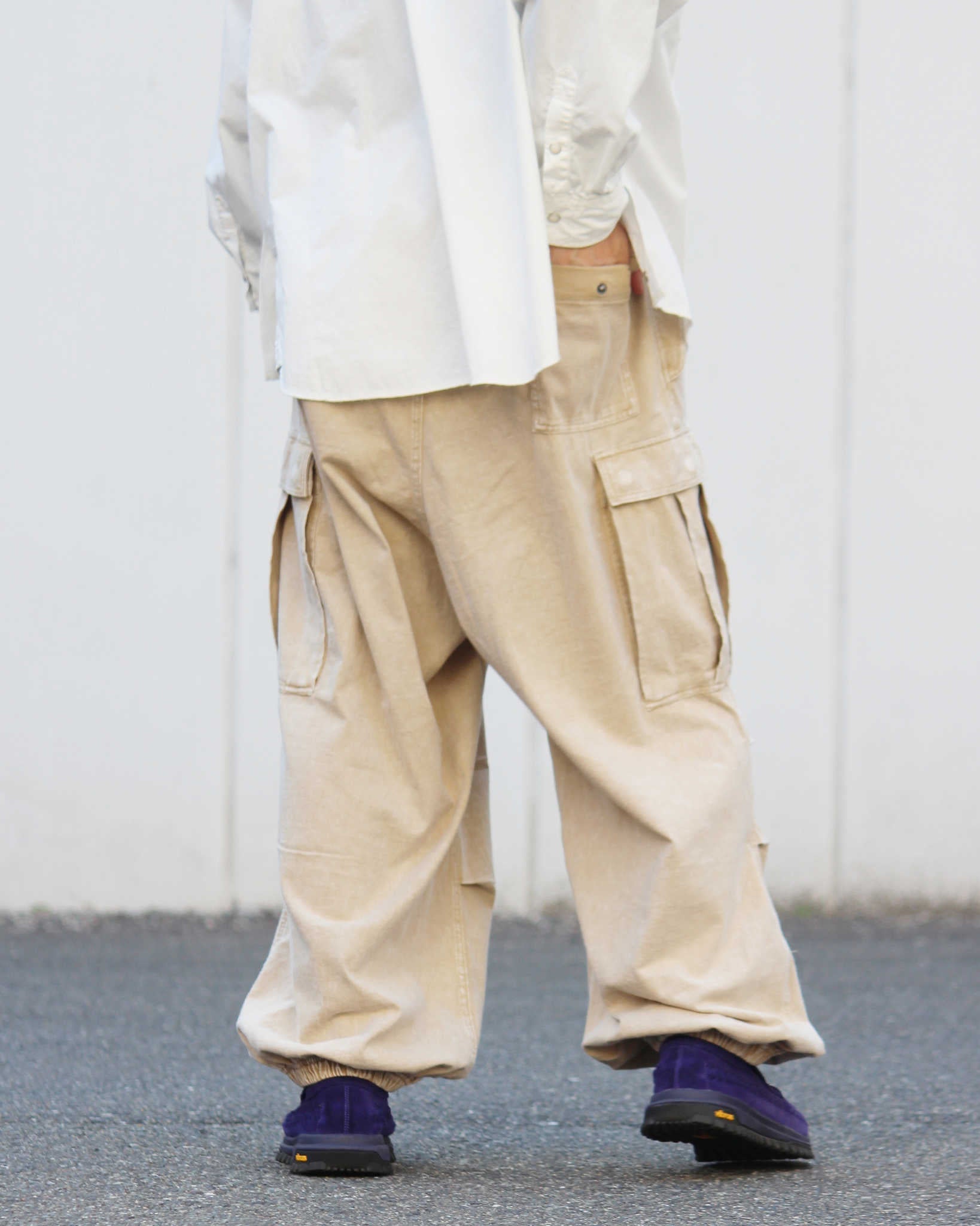 IMPRESTORE インプレストア / RANDY t-cloth V.D ランディー | Easy Trousers イージートラウザーズ (FADED IVORY フェイデットアイボリー)