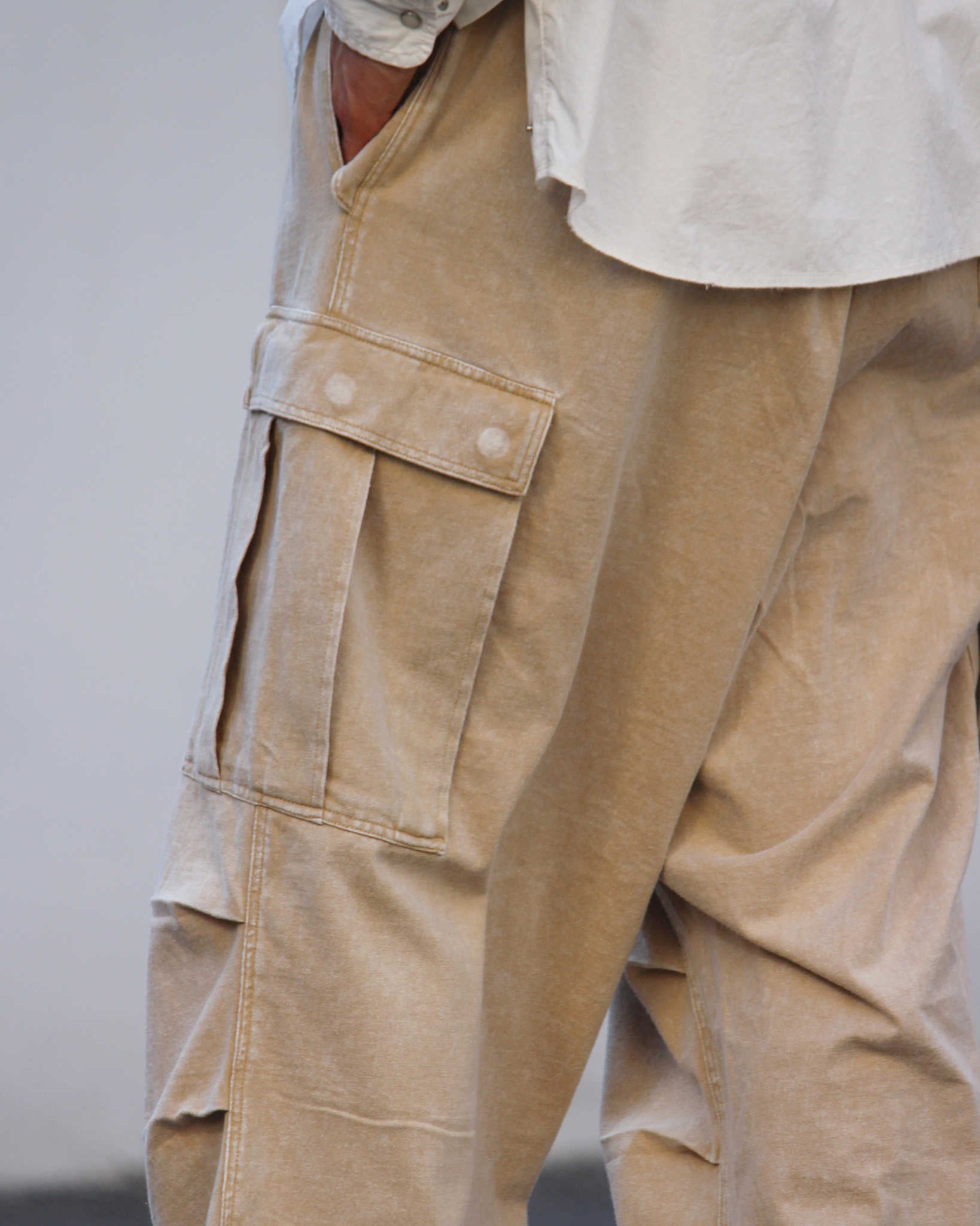 IMPRESTORE インプレストア / RANDY t-cloth V.D ランディー | Easy Trousers イージートラウザーズ (FADED IVORY フェイデットアイボリー)
