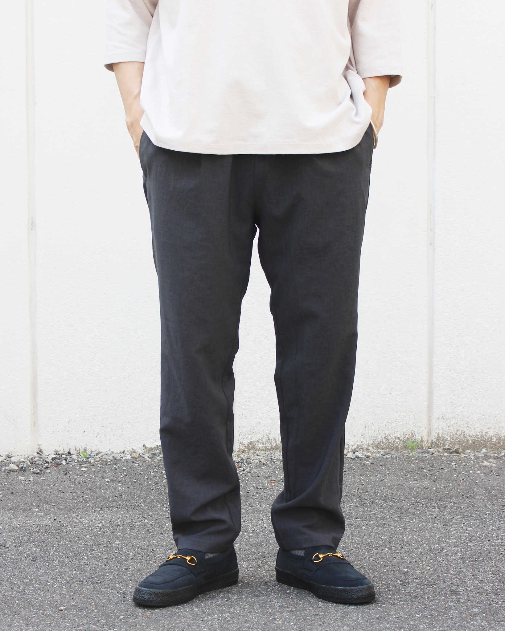 LAMOND ラモンド / SHARI PANTS シャリパンツ (CHAMBRAY BLACK シャンブレーブラック)