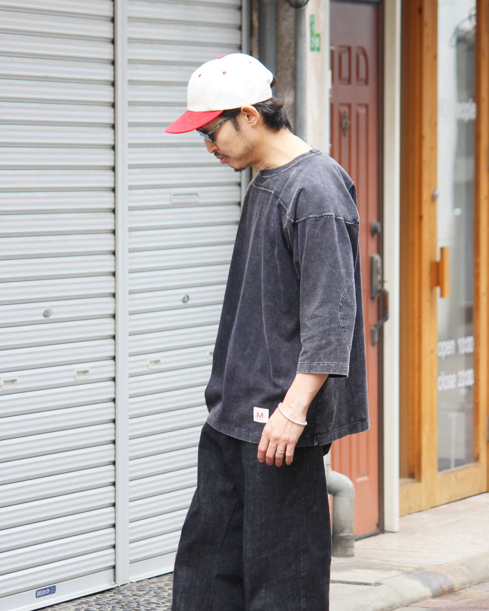 IMPRESTORE インプレストア / Sonya t-clote V.D ソンヤ | Football Half sleeve フットボールハーフスリーブ (FADED BLACK フェーデットブラック)