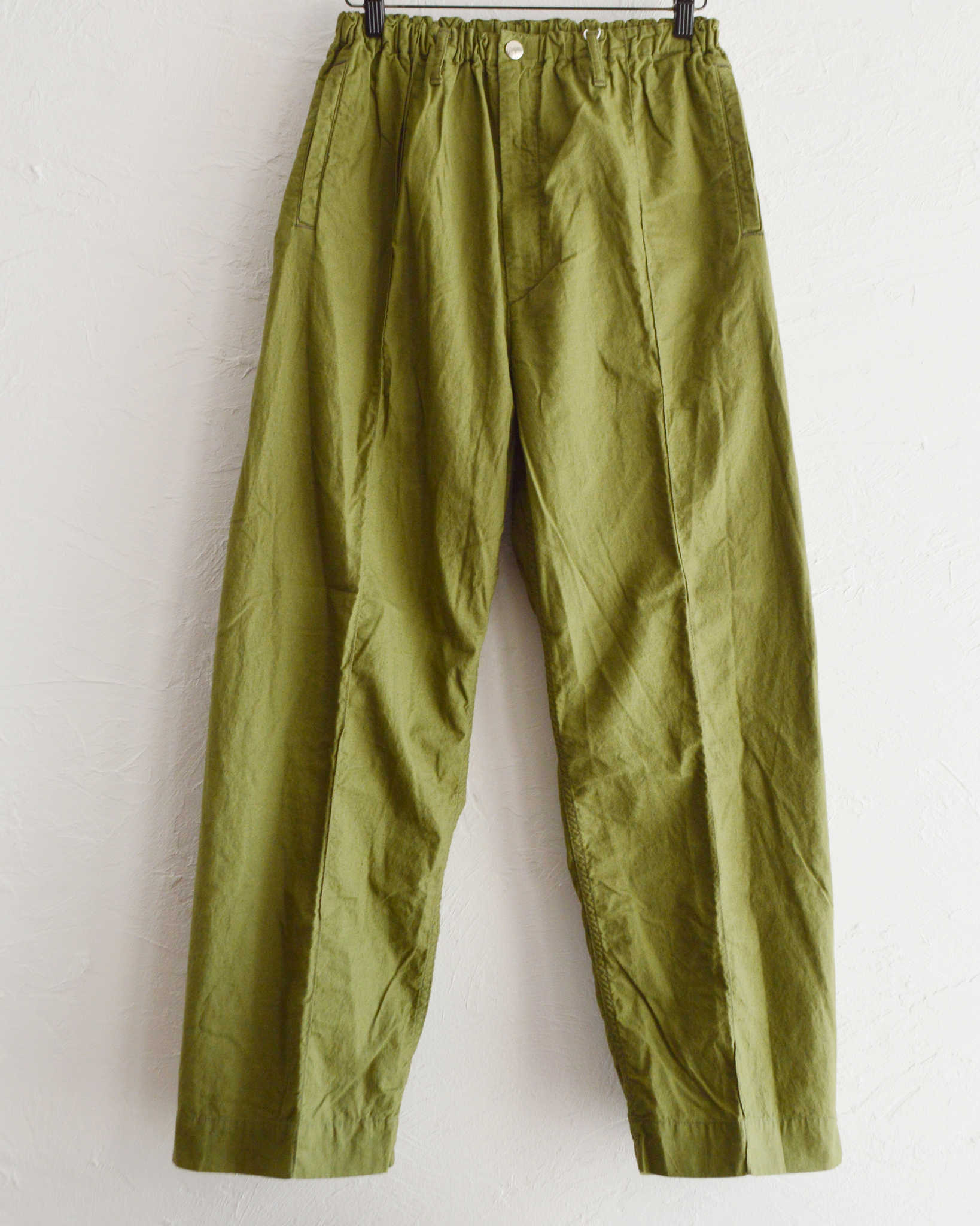 necessary or unnecessary ネセサリーオアアンネセサリー N.O.UN ナウン / PIN TUCK PANTS ピンタックパンツ (OLIVE オリーブ)
