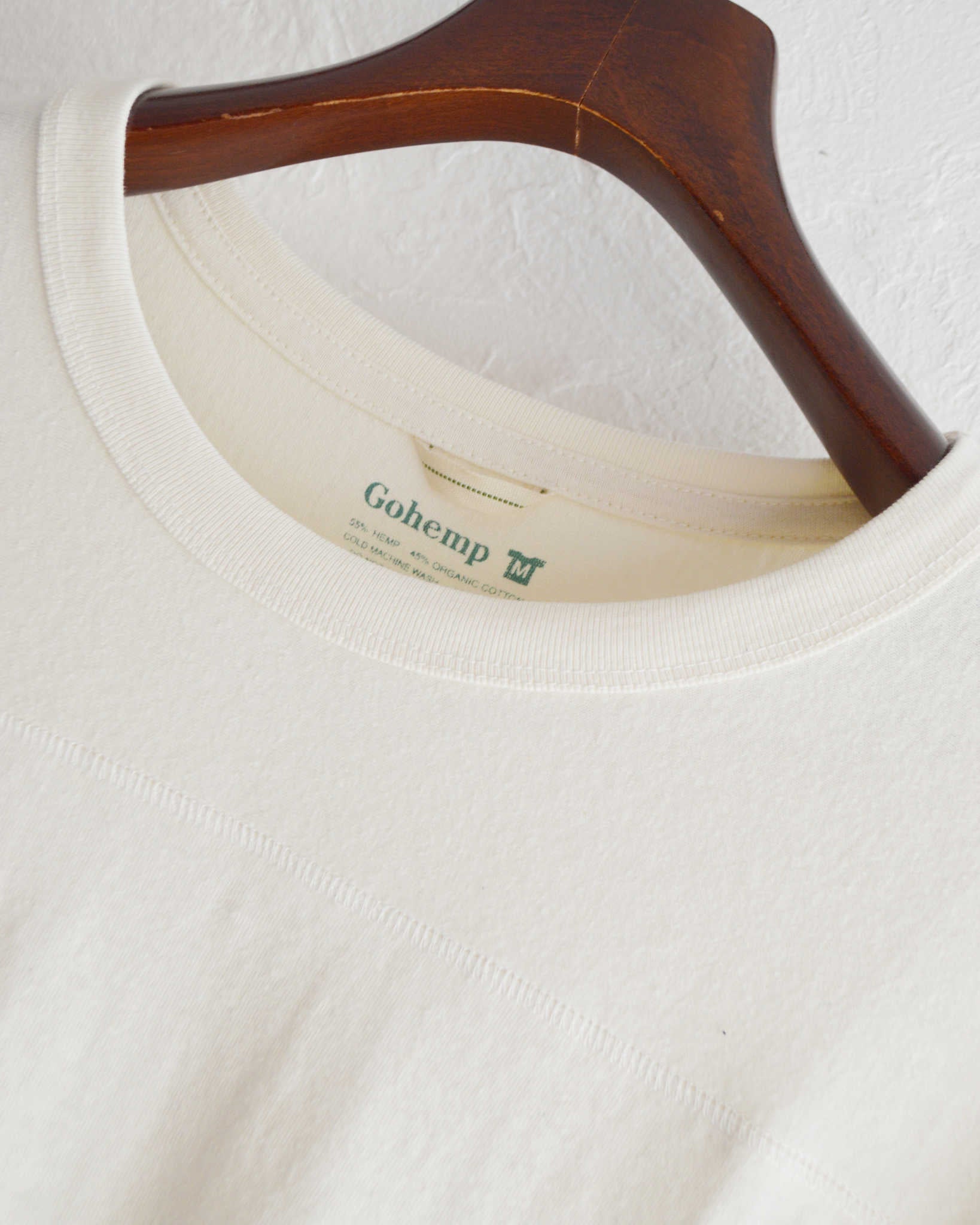 GOHEMP ゴーヘンプ / WIDE FOOTBALL TEE ワイドフットボールTEE (NATURAL ナチュラル)
