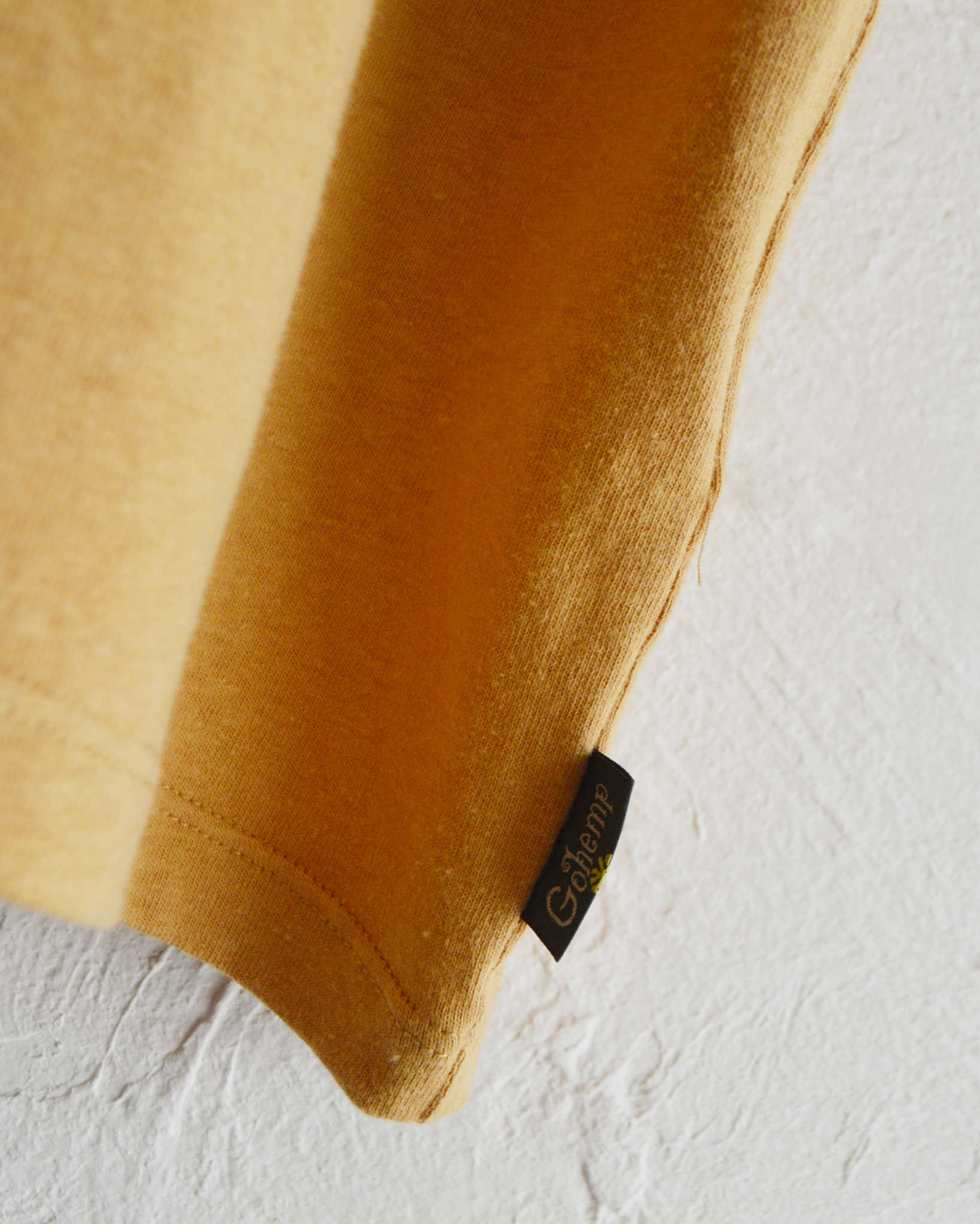 GOHEMP ゴーヘンプ / WIDE FOOTBALL TEE ワイドフットボールTEE (HONEY YELLOW ハニーイエロー)