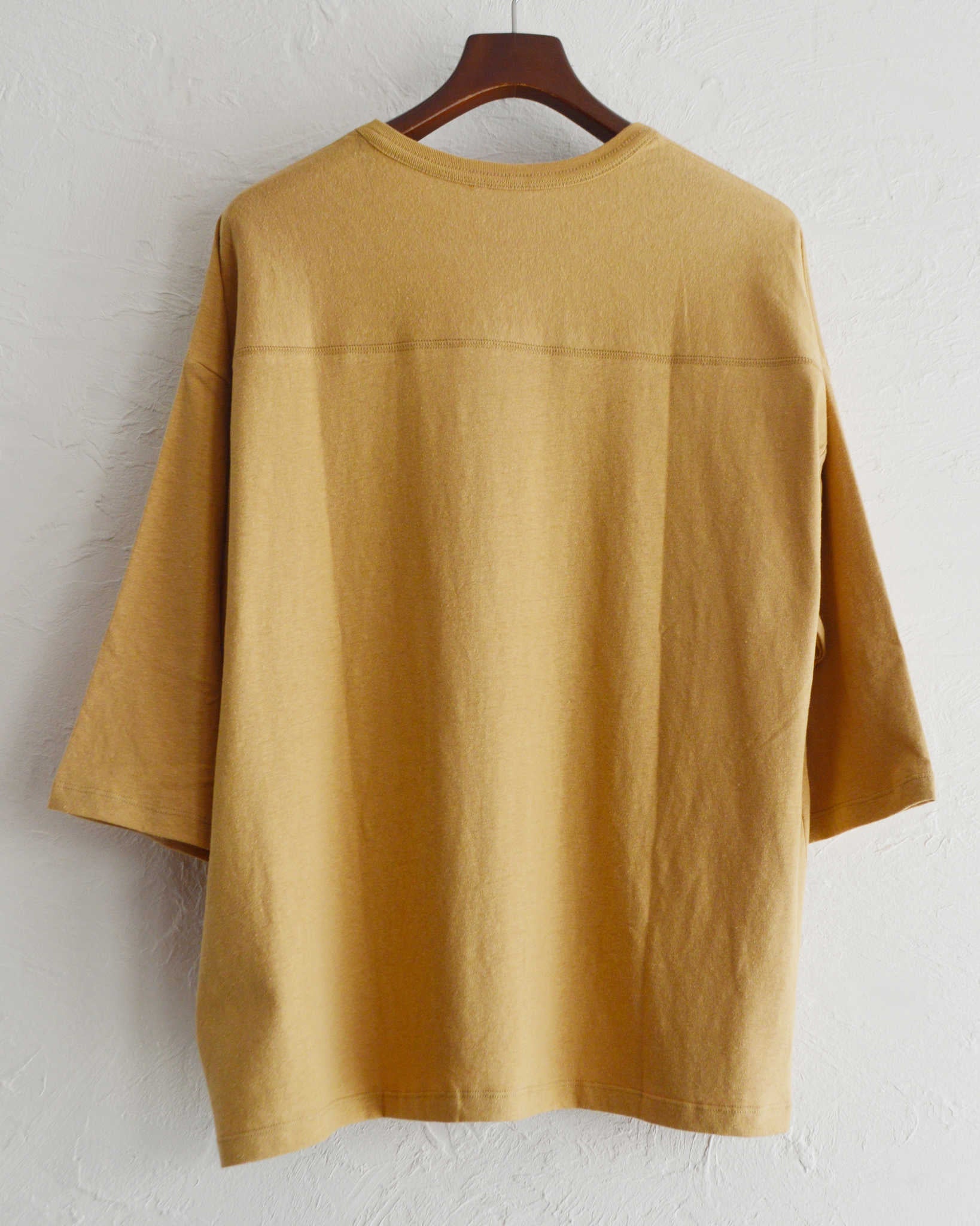 GOHEMP ゴーヘンプ / WIDE FOOTBALL TEE ワイドフットボールTEE (HONEY YELLOW ハニーイエロー)