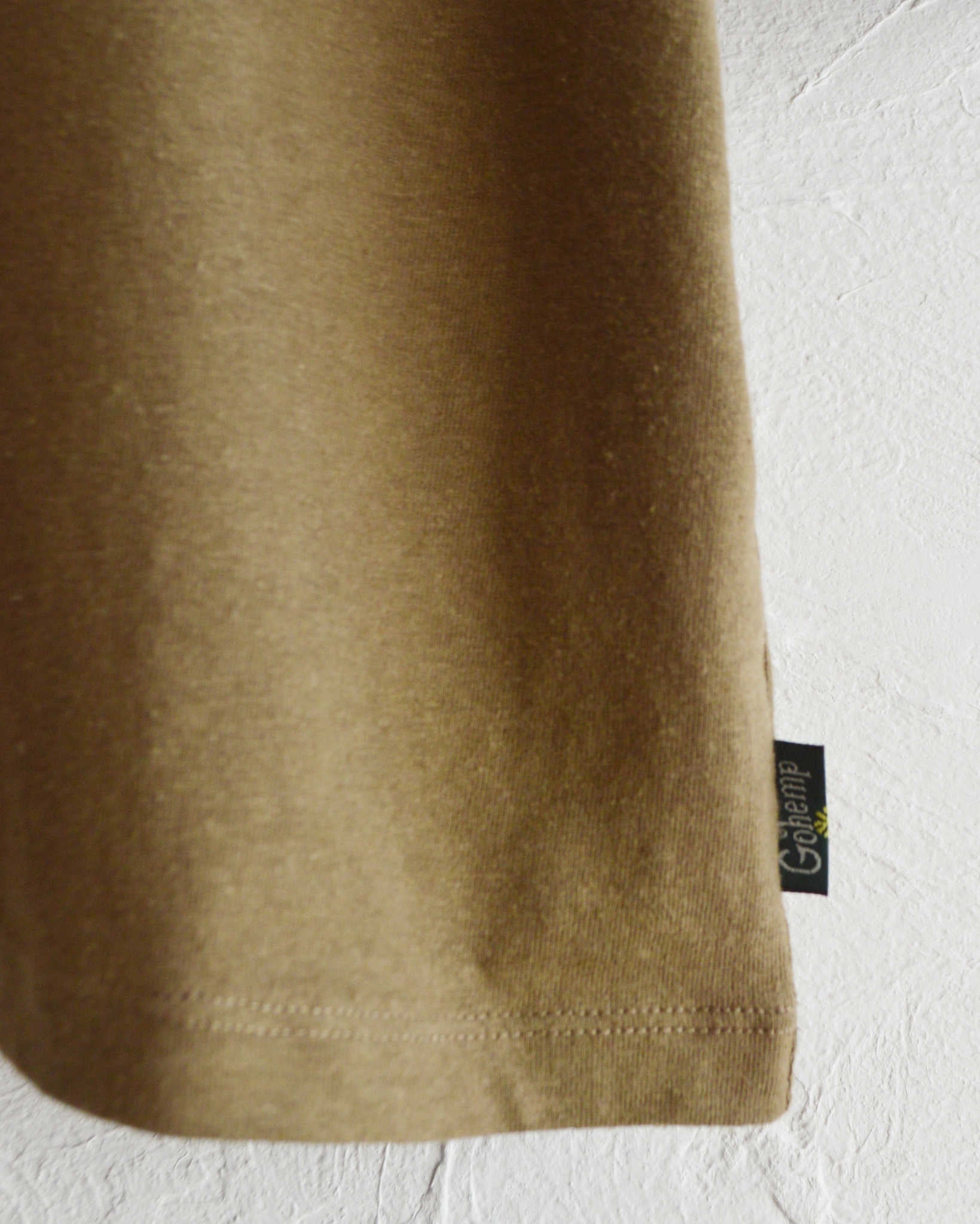 GOHEMP ゴーヘンプ / WIDE FOOTBALL TEE ワイドフットボールTEE (SADDLE BROWN サドルブラウン)