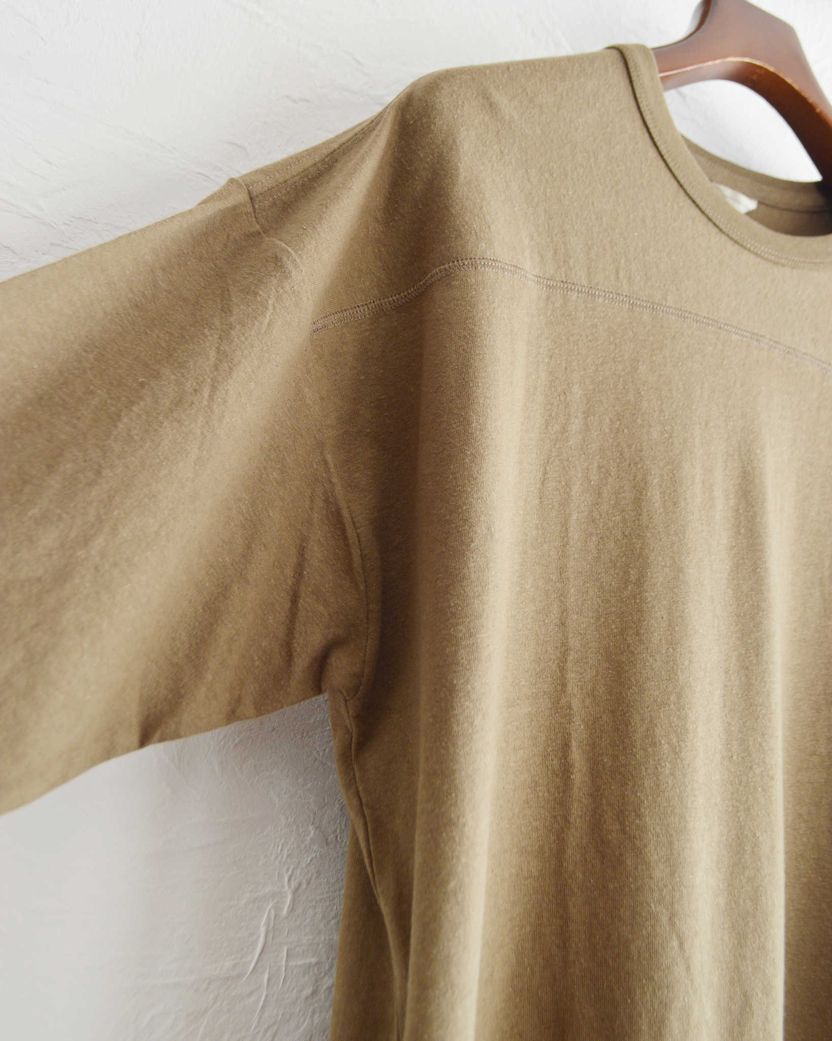 GOHEMP ゴーヘンプ / WIDE FOOTBALL TEE ワイドフットボールTEE (SADDLE BROWN サドルブラウン)