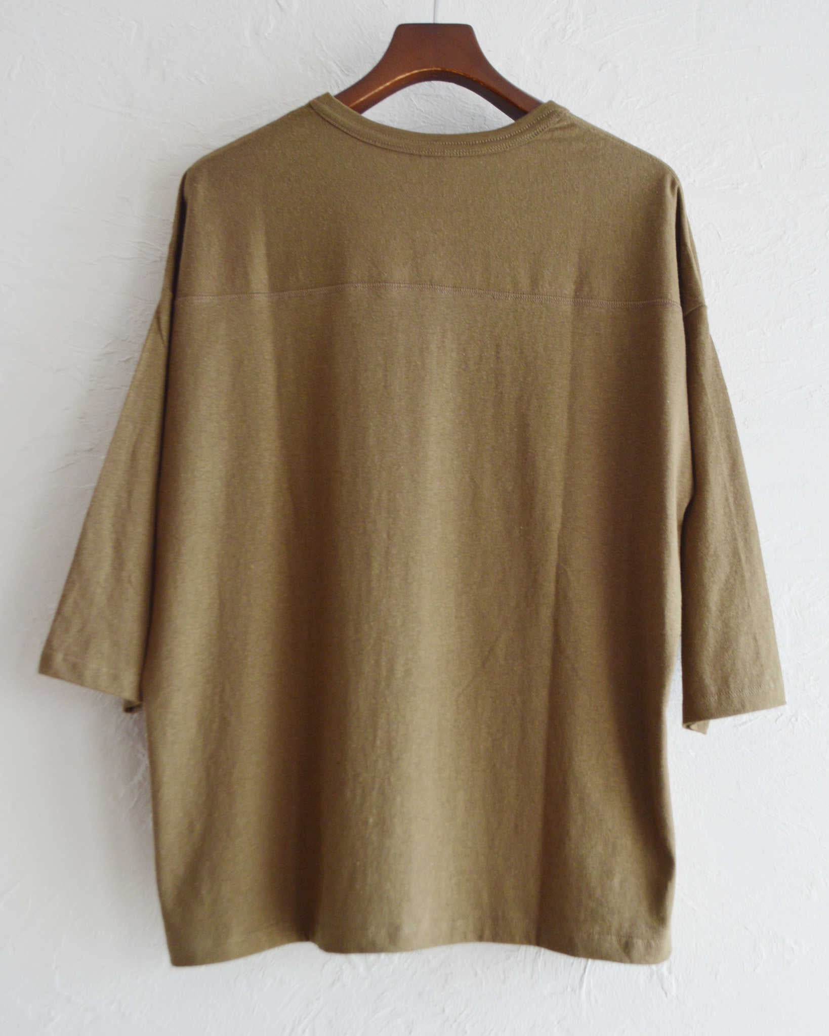 GOHEMP ゴーヘンプ / WIDE FOOTBALL TEE ワイドフットボールTEE (SADDLE BROWN サドルブラウン)