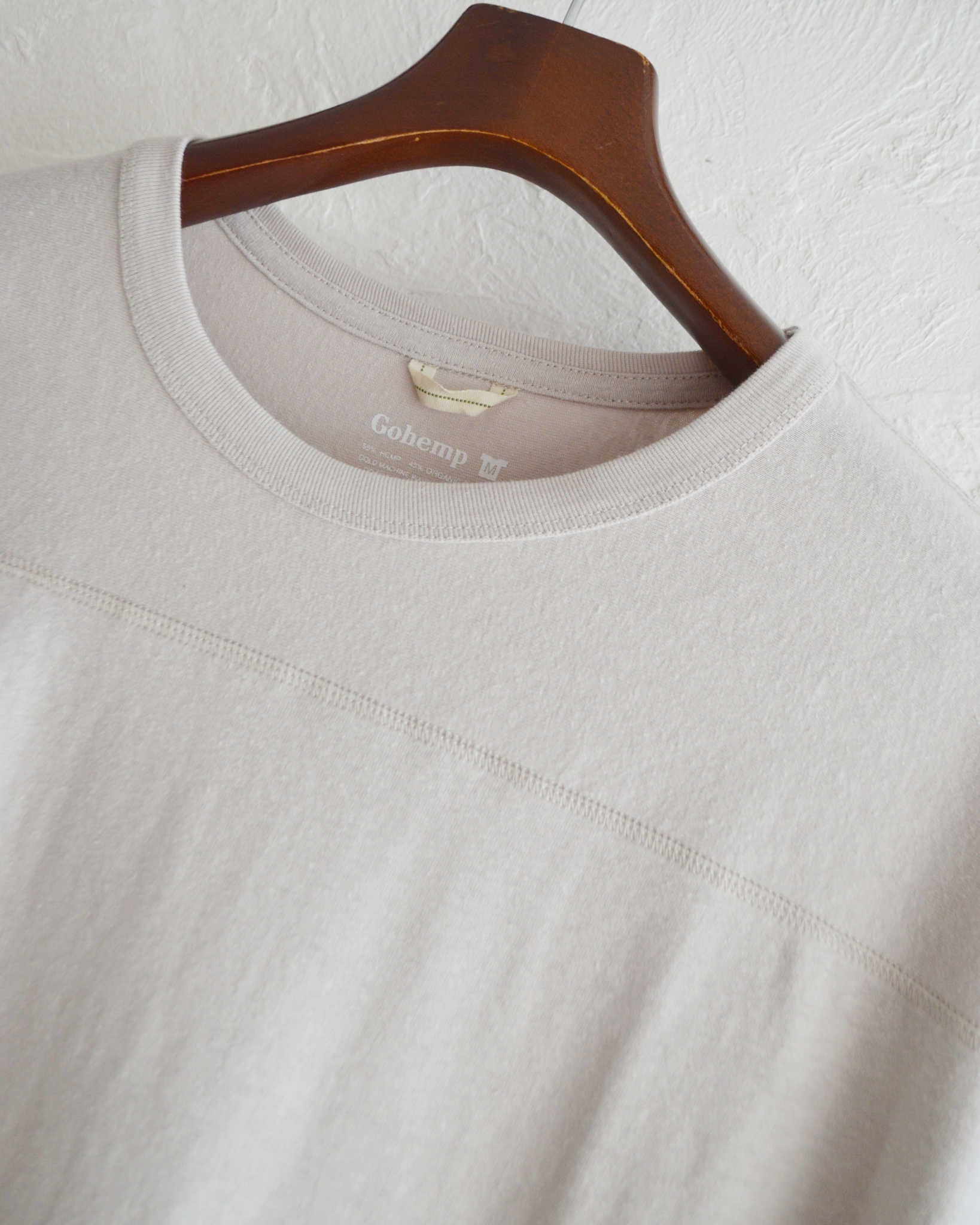 GOHEMP ゴーヘンプ / WIDE FOOTBALL TEE ワイドフットボールTEE (DOLPHIN GRAY ドルフィングレー)