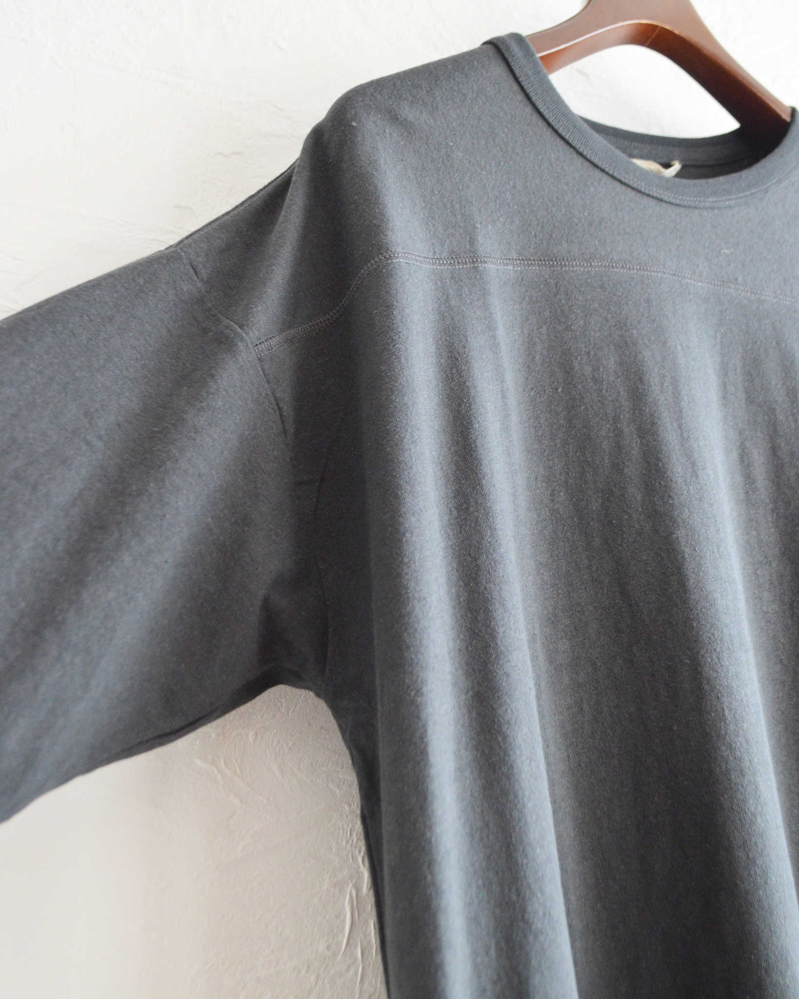 GOHEMP ゴーヘンプ / WIDE FOOTBALL TEE ワイドフットボールTEE (GUNMETAL GRAY ガンメタルグレー)