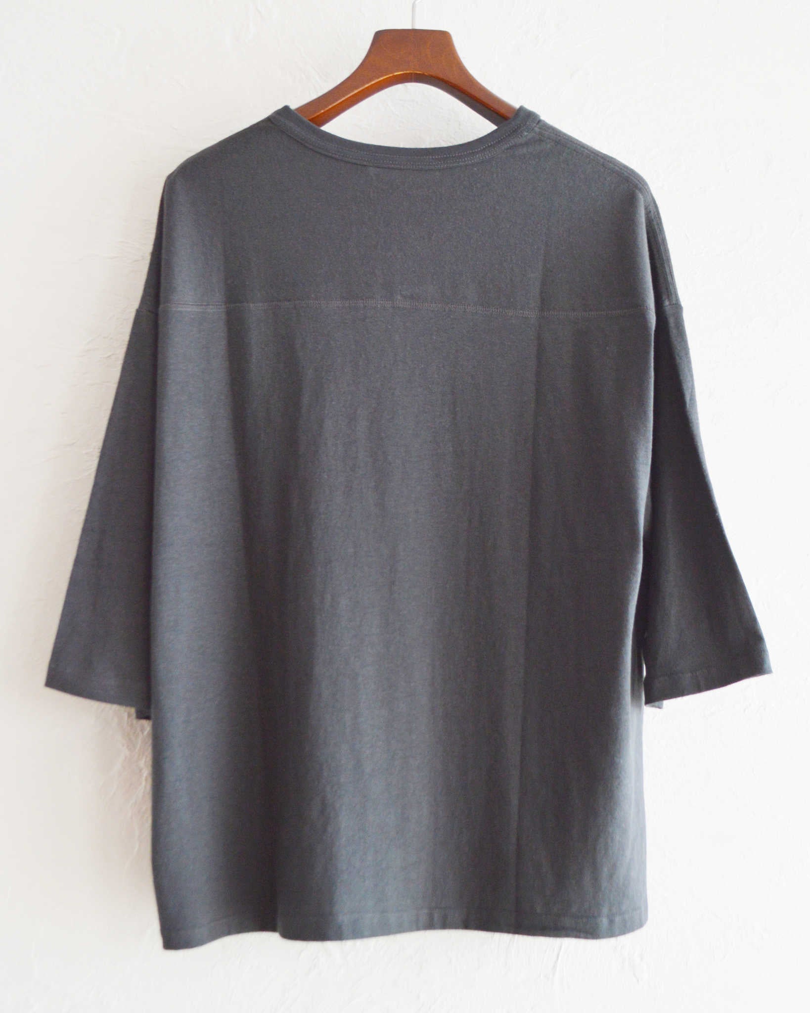 GOHEMP ゴーヘンプ / WIDE FOOTBALL TEE ワイドフットボールTEE (GUNMETAL GRAY ガンメタルグレー)