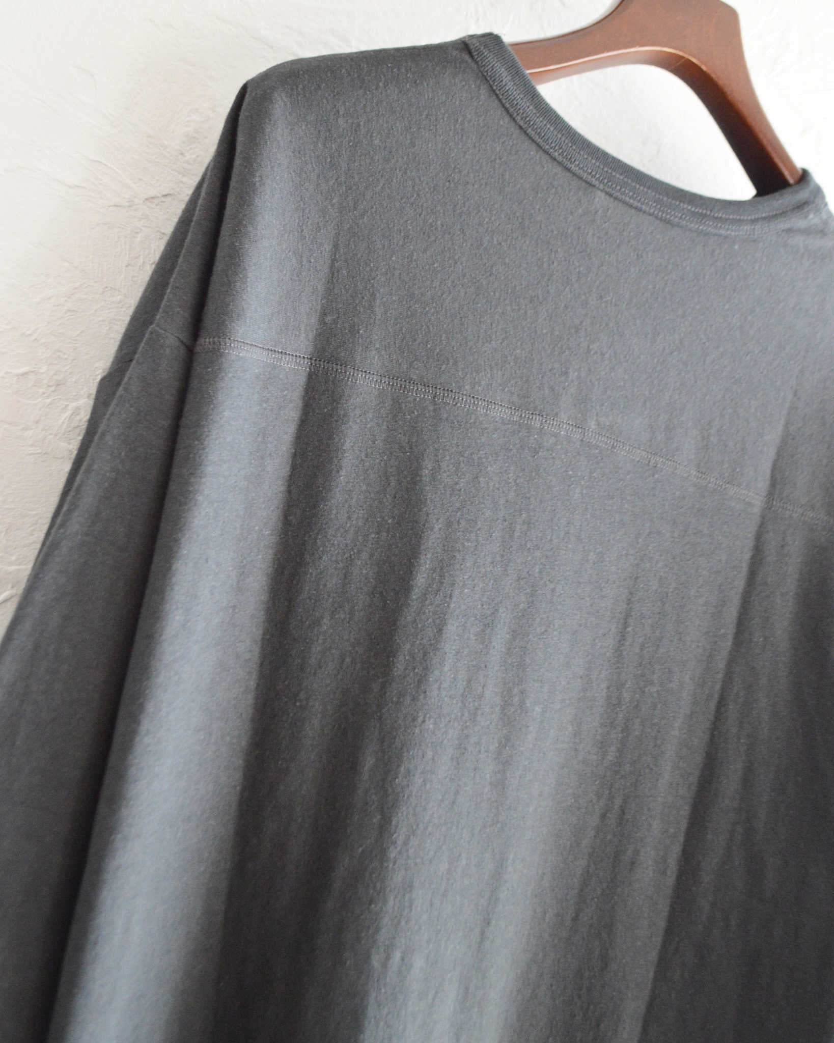 GOHEMP ゴーヘンプ / WIDE FOOTBALL TEE ワイドフットボールTEE (GUNMETAL GRAY ガンメタルグレー)
