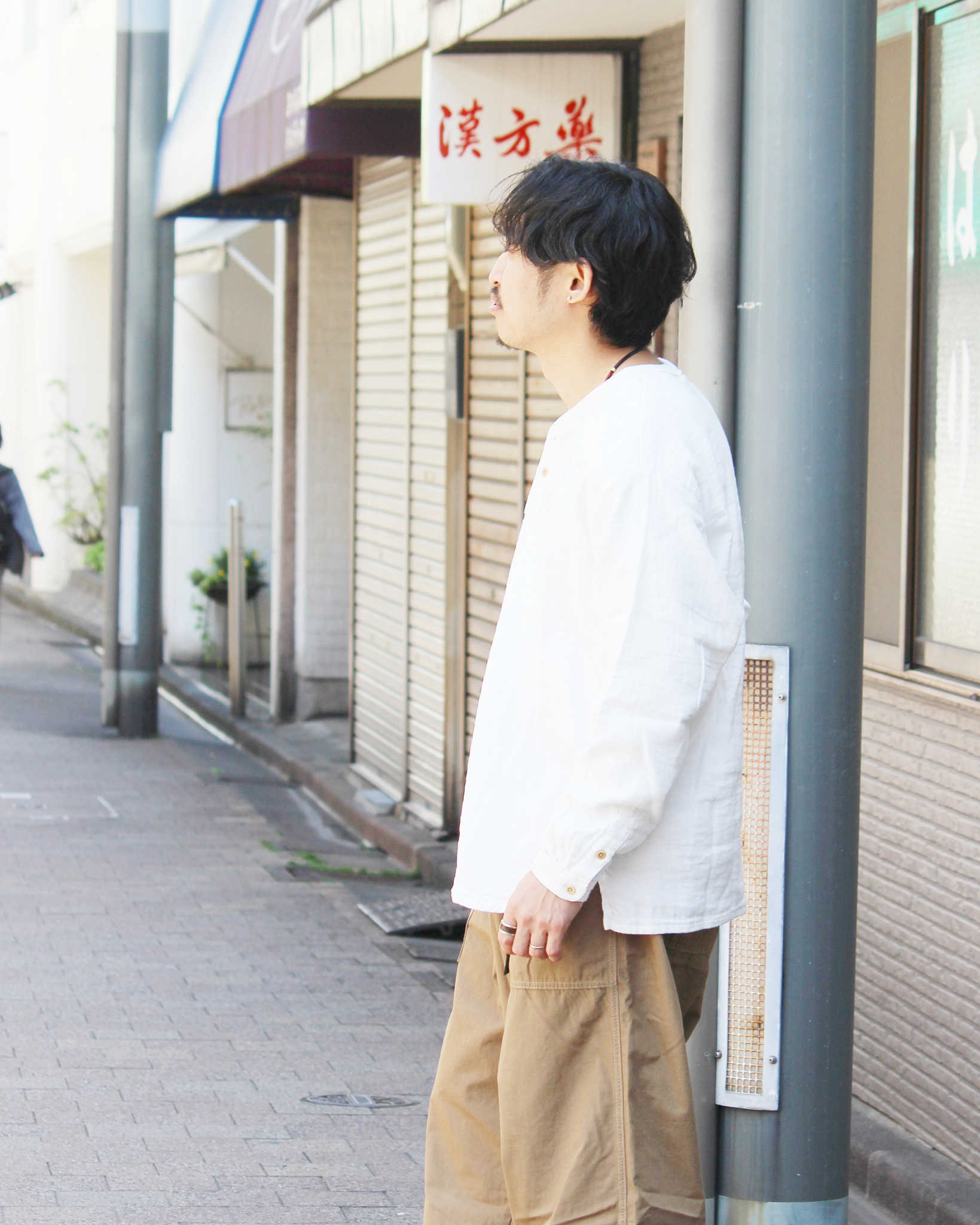 Nasngwam. ナスングワム / VAGRANT SHIRTS バグラントシャツ (WHITE ホワイト)