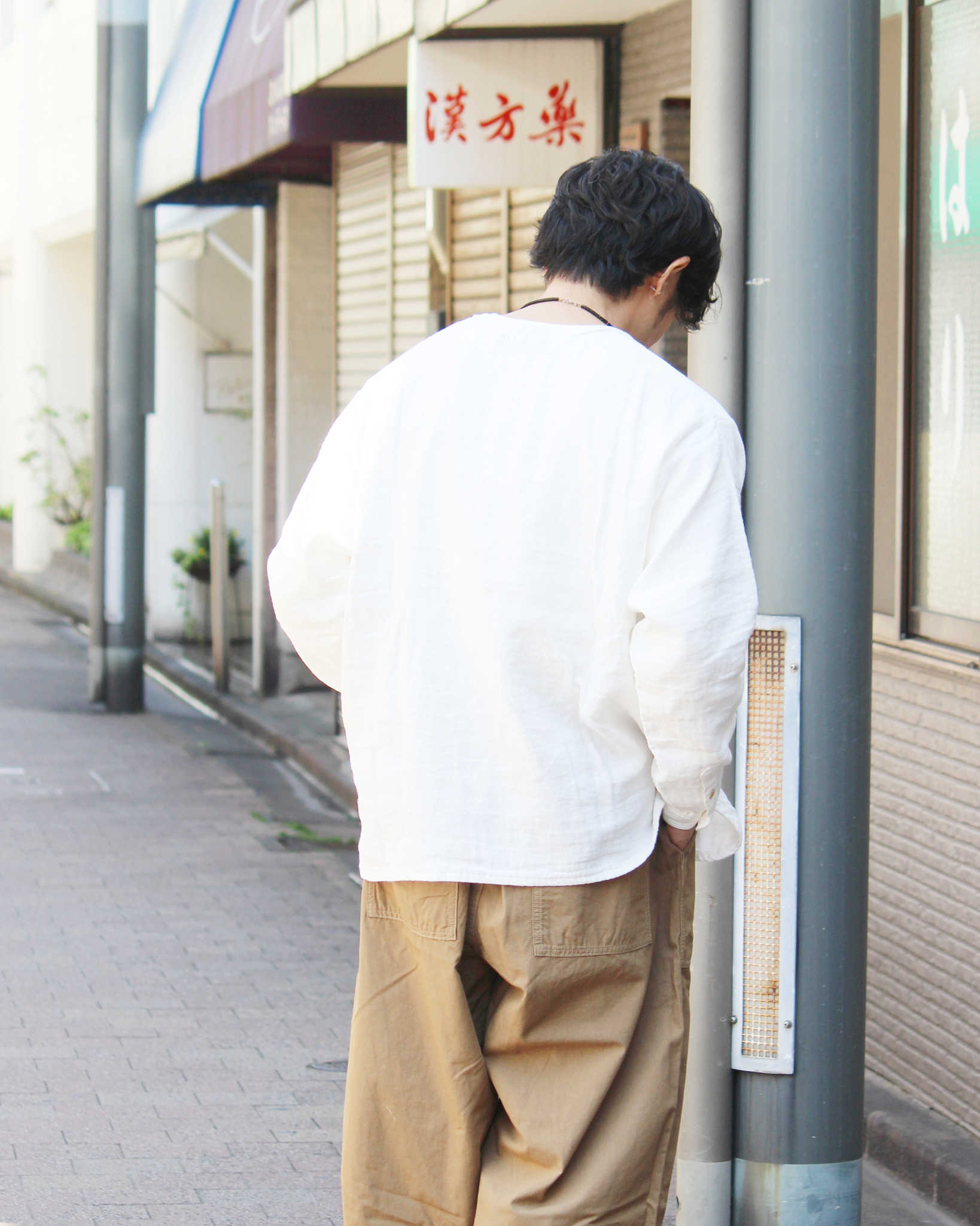 Nasngwam. ナスングワム / VAGRANT SHIRTS バグラントシャツ (WHITE ホワイト)