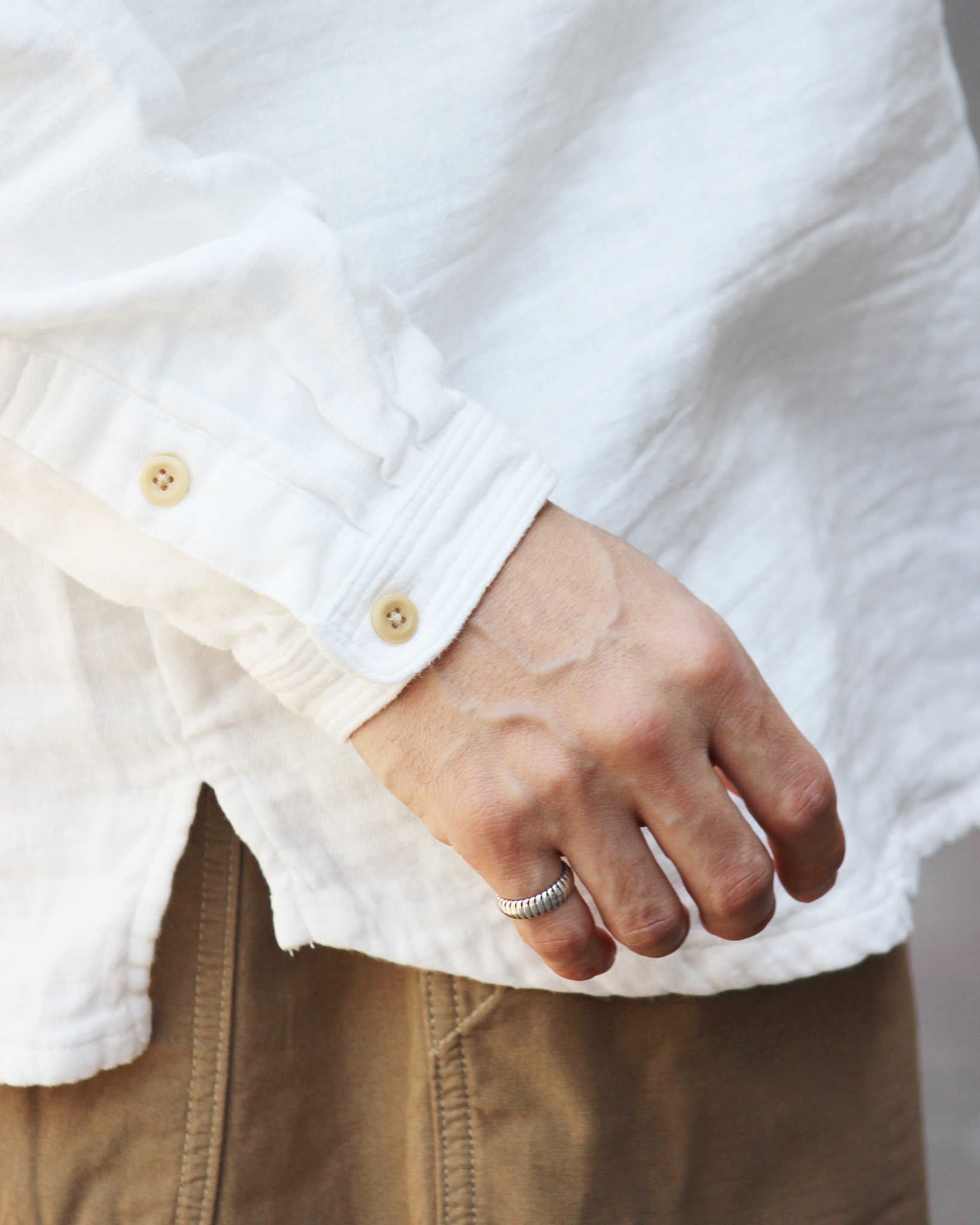 Nasngwam. ナスングワム / VAGRANT SHIRTS バグラントシャツ (WHITE ホワイト)