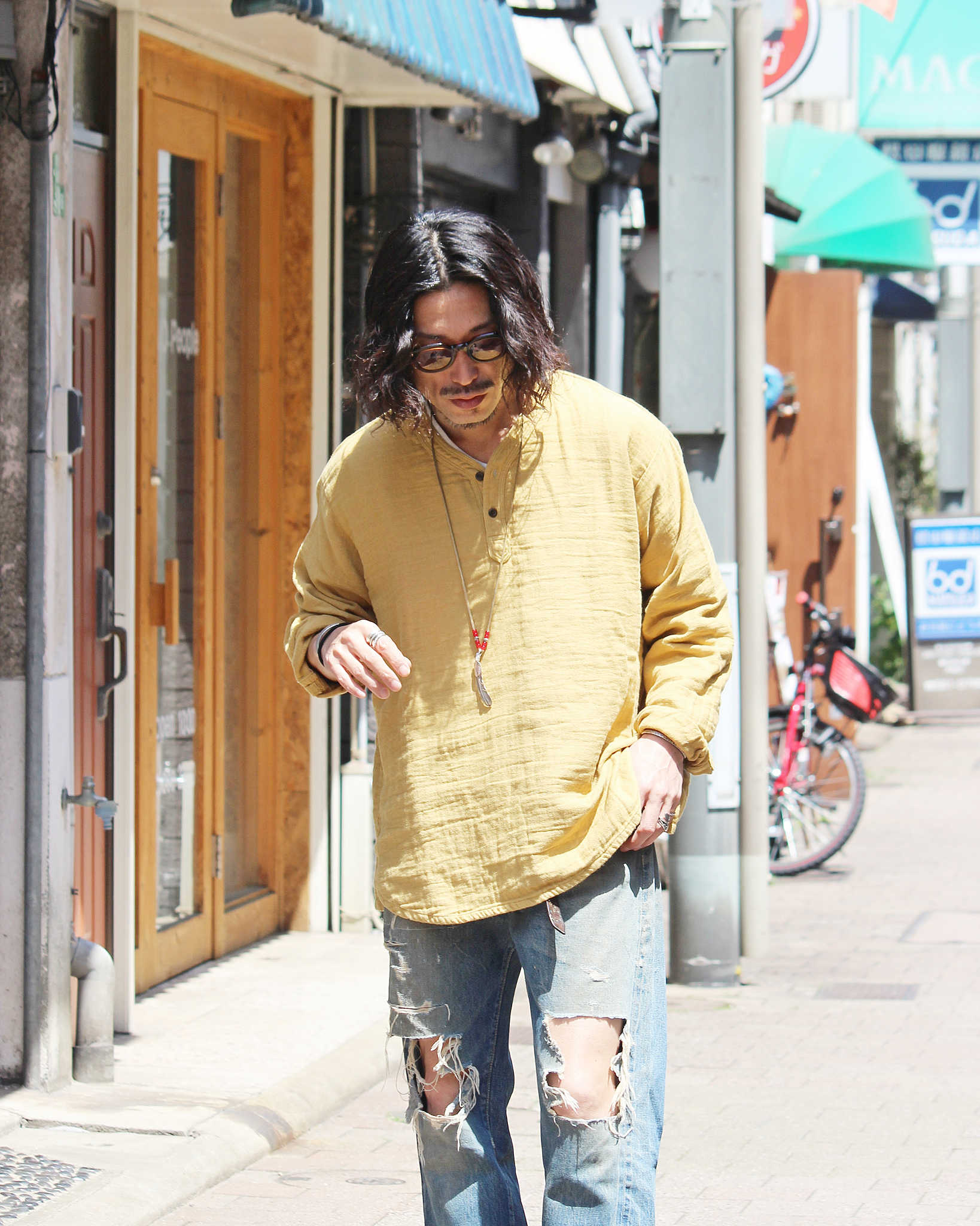 Nasngwam. ナスングワム / VAGRANT SHIRTS バグラントシャツ (MUSTARD マスタード)