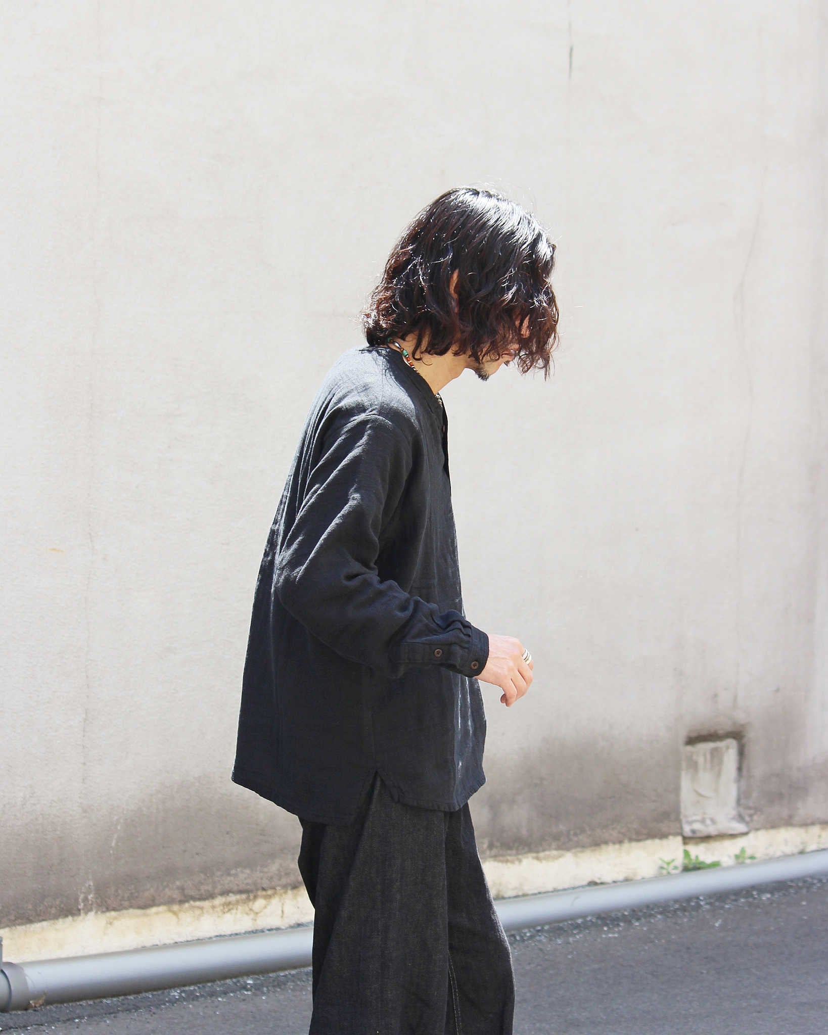 Nasngwam. ナスングワム / VAGRANT SHIRTS バグラントシャツ (BLACK ブラック)