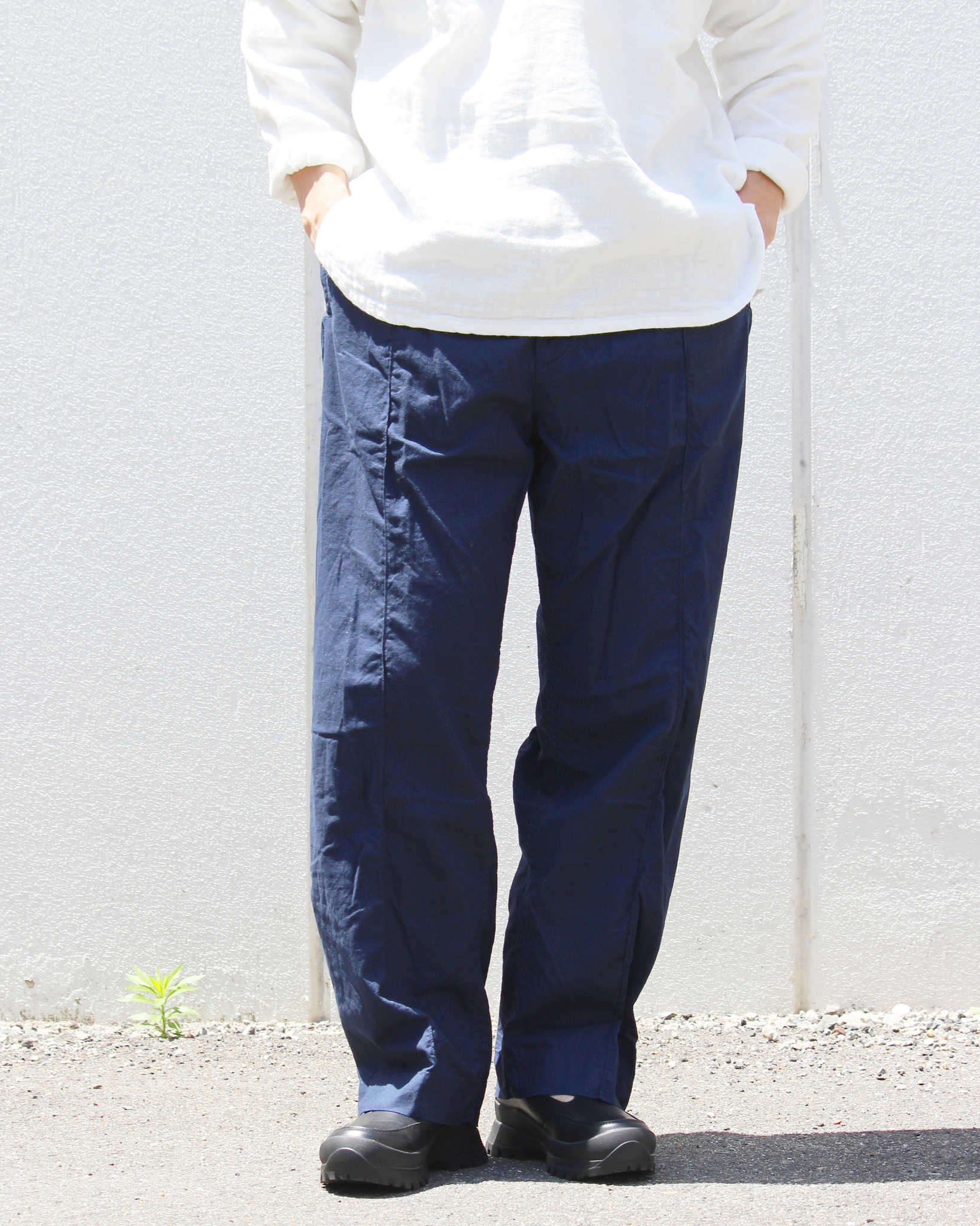 necessary or unnecessary ネセサリーオアアンネセサリー N.O.UN ナウン / PIN TUCK PANTS ピンタックパンツ (NAVY ネイビー)
