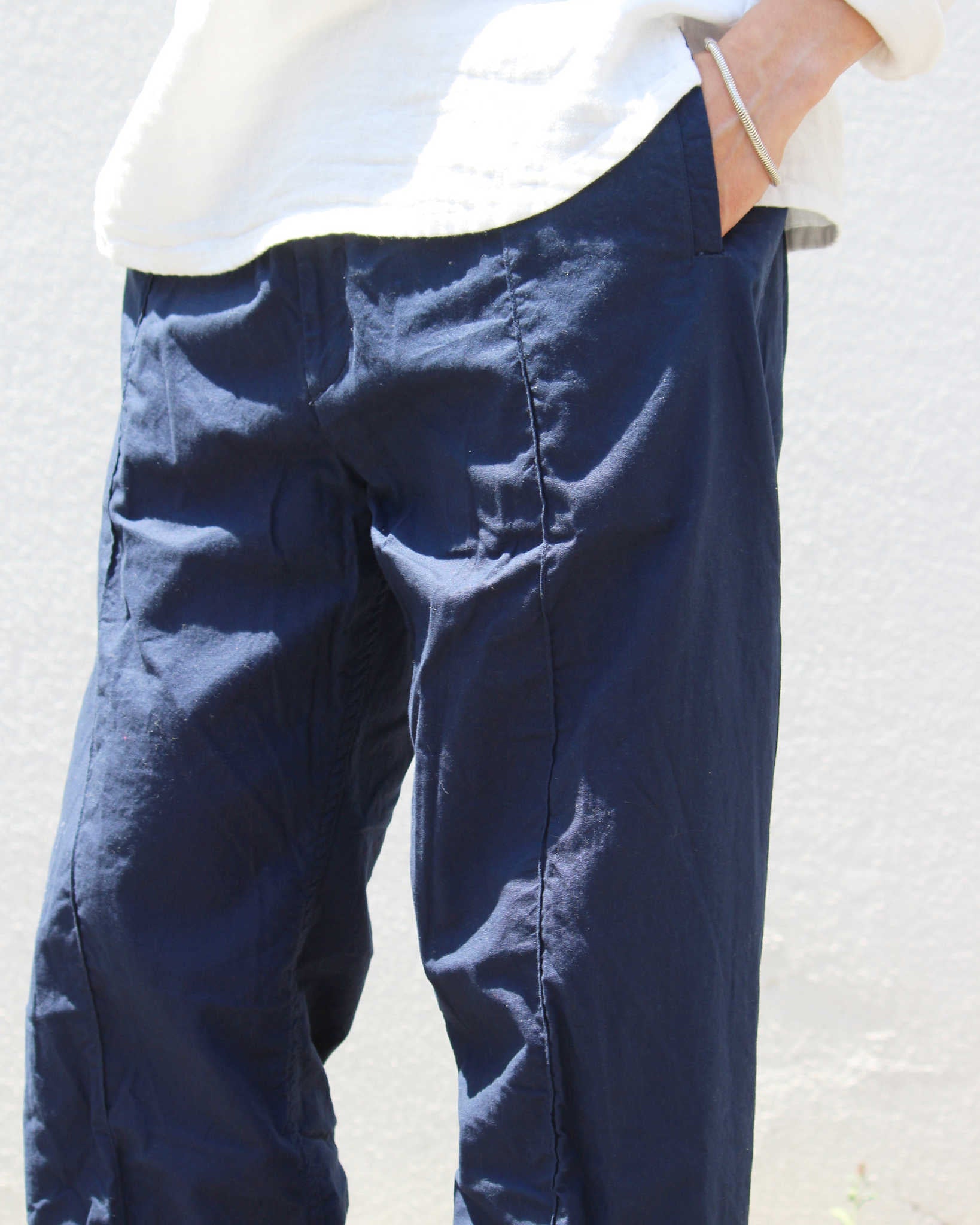necessary or unnecessary ネセサリーオアアンネセサリー N.O.UN ナウン / PIN TUCK PANTS ピンタックパンツ (NAVY ネイビー)