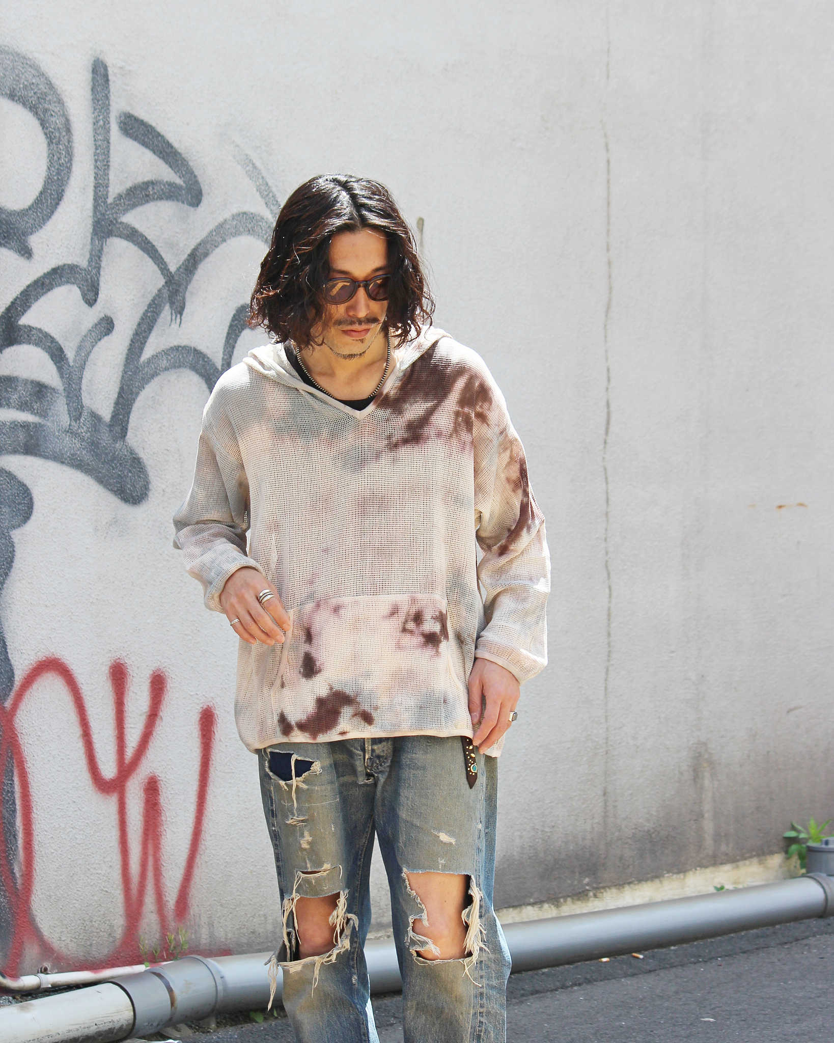 Nasngwam. × JAVARA×LEATHER TRAMP ナスングワム ジャバラ レザートランプ / MOONLIGHT PARKA ムーンライトパーカー (BEIGE ベージュ)