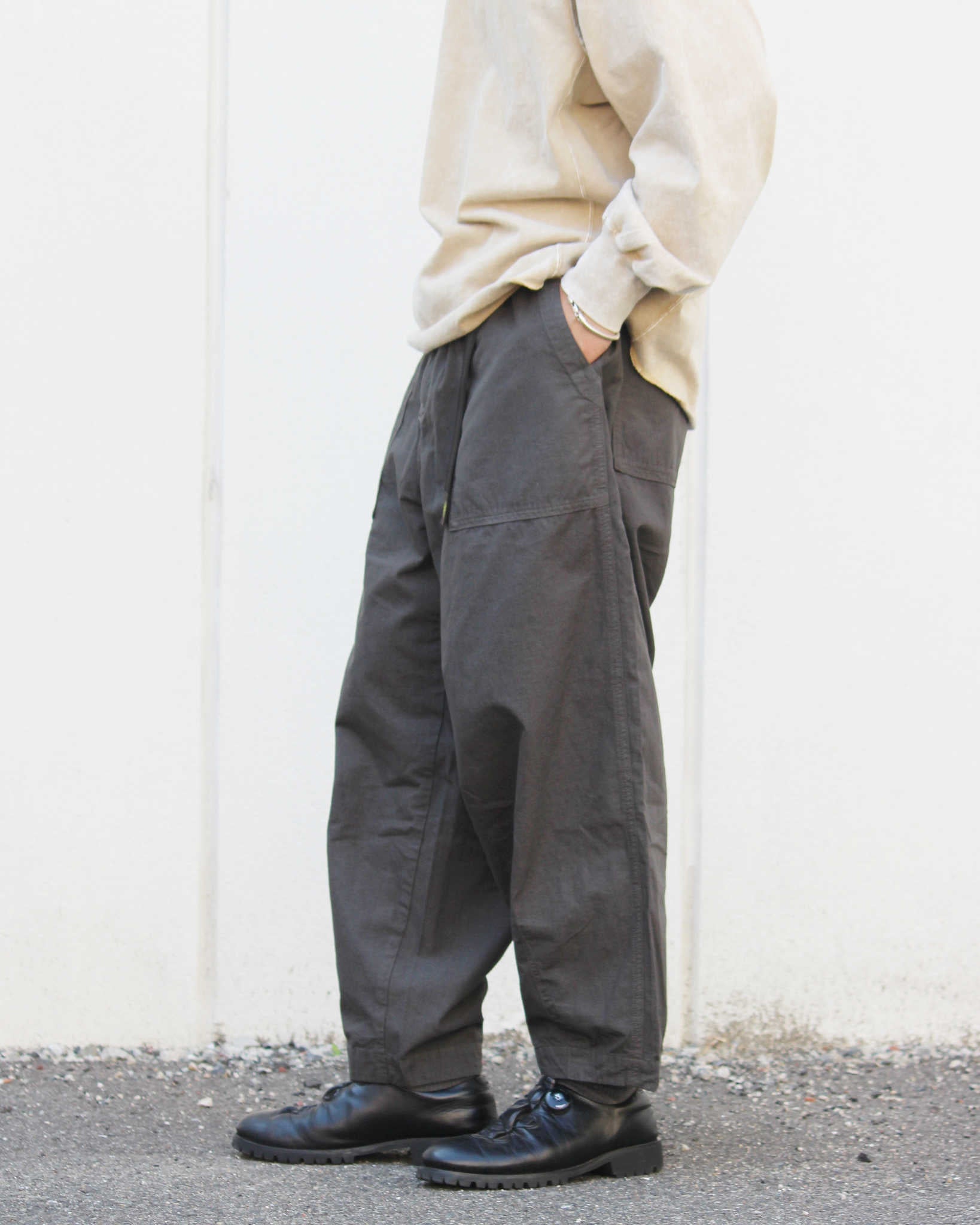 GOHEMP ゴーヘンプ / TRAVEL BALLOON PANTS トラベルバルーンパンツ (STONE GRAY ストーングレー)