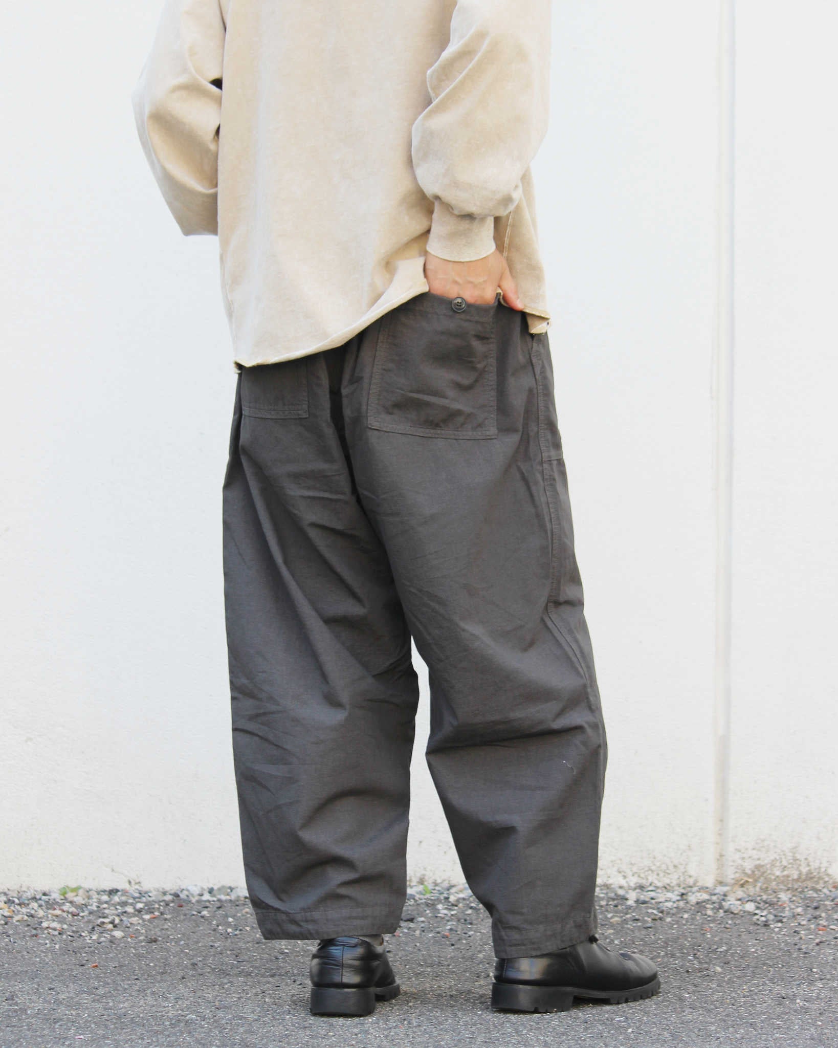 GOHEMP ゴーヘンプ / TRAVEL BALLOON PANTS トラベルバルーンパンツ (STONE GRAY ストーングレー)