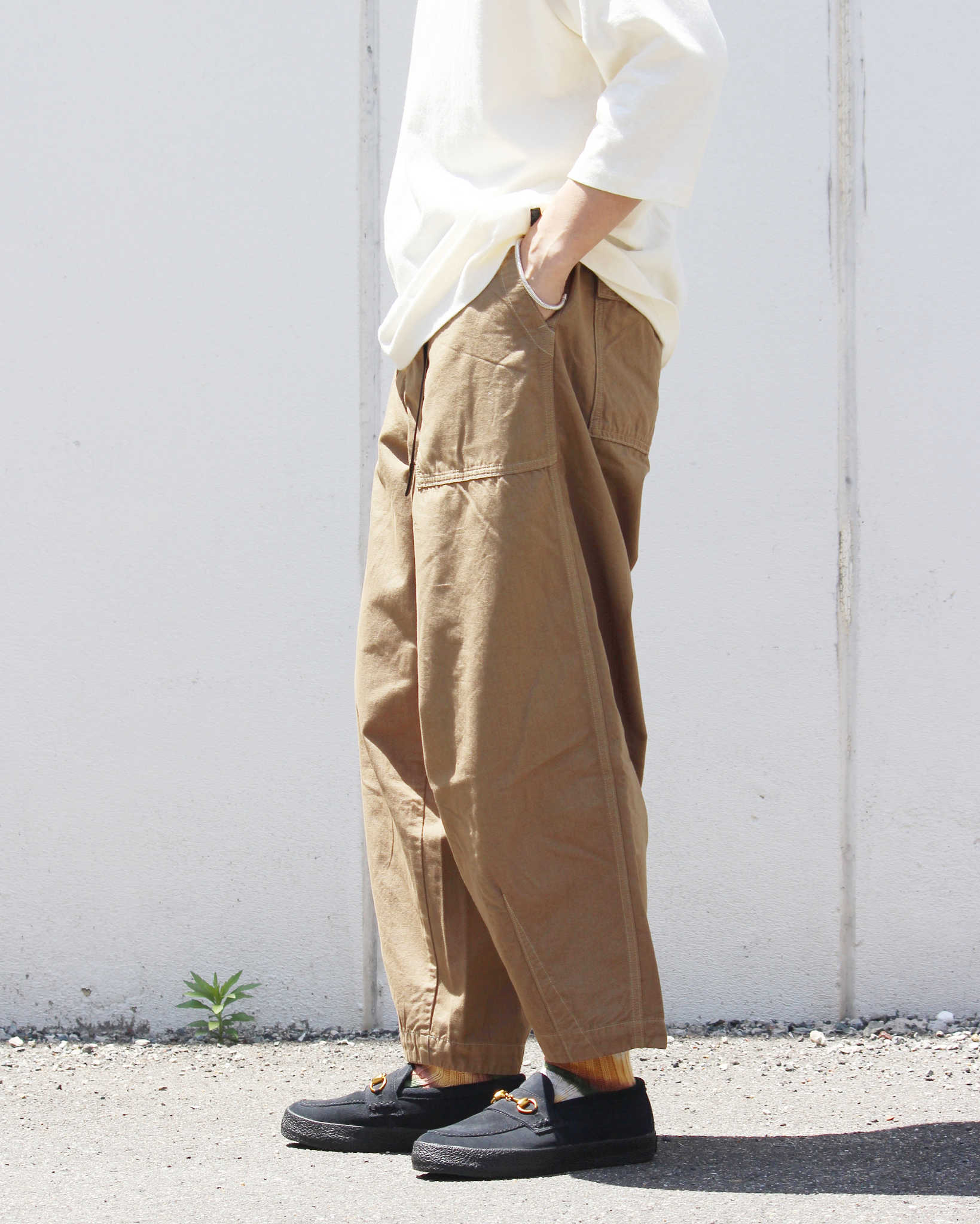 GOHEMP ゴーヘンプ / TRAVEL BALLOON PANTS トラベルバルーンパンツ (KHAKI カーキ)
