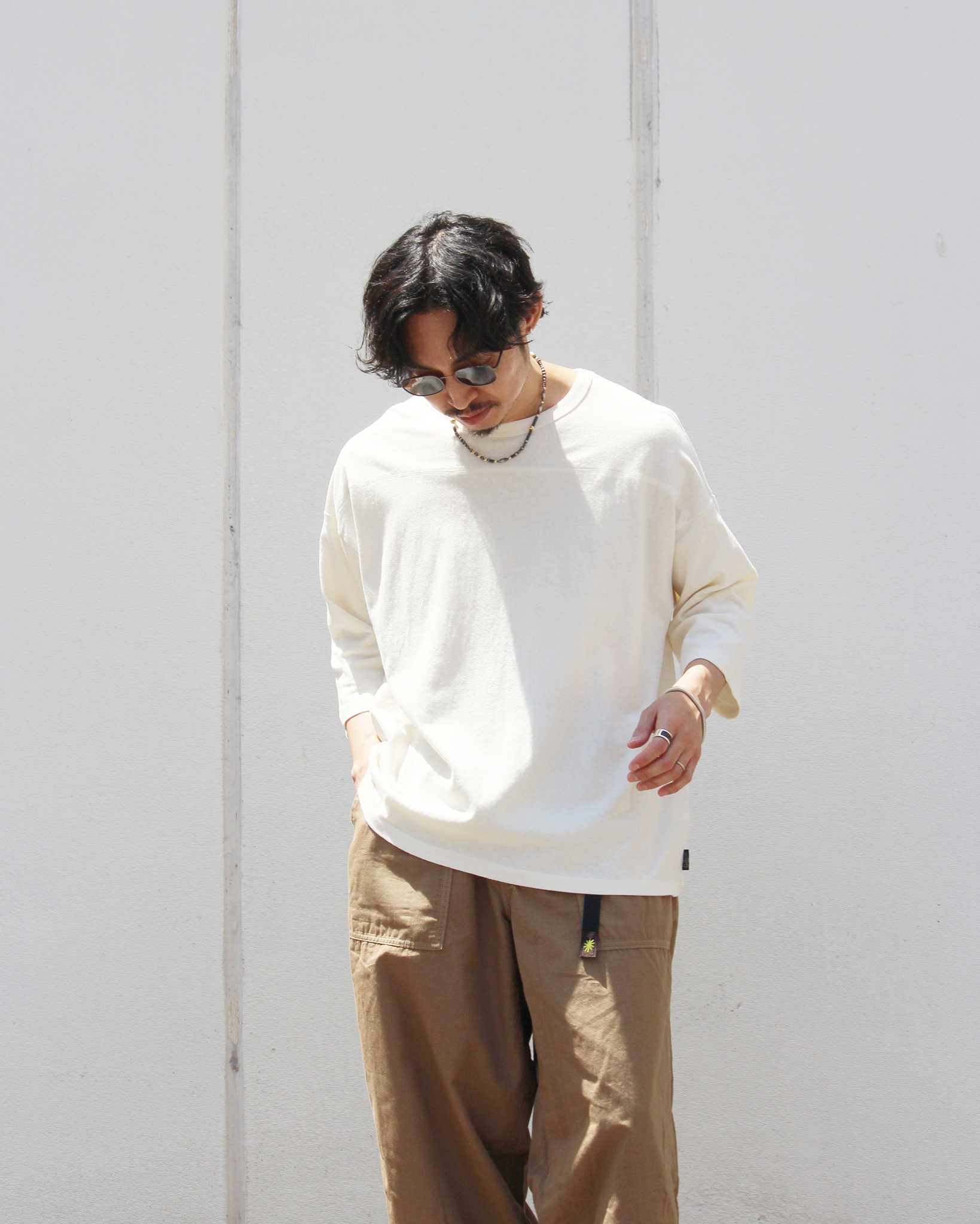 GOHEMP ゴーヘンプ / WIDE FOOTBALL TEE ワイドフットボールTEE (NATURAL ナチュラル)