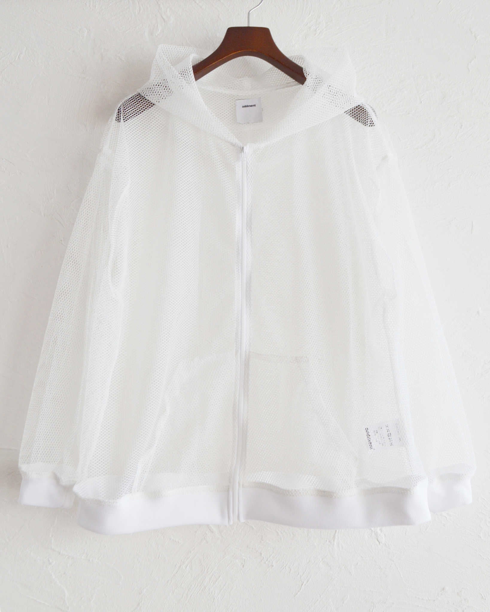 oddment オッドメント / INDIVI ZIP UP HOODED インディビジップフーディー (WHITE ホワイト)