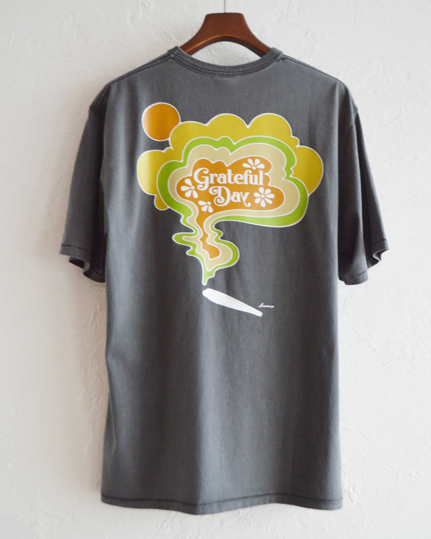 HAVE A GRATEFUL DAY ハブアグレイトフルデイ / T-SHIRT -SMOKE ティーシャツスモーク (BLACK ブラック)
