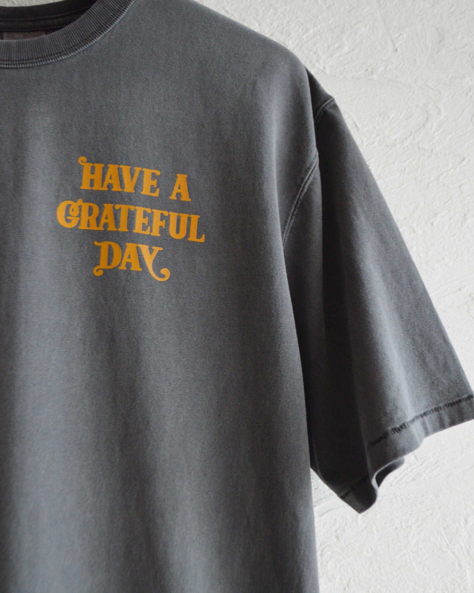 HAVE A GRATEFUL DAY ハブアグレイトフルデイ / T-SHIRT -SMOKE ティーシャツスモーク (BLACK ブラック)