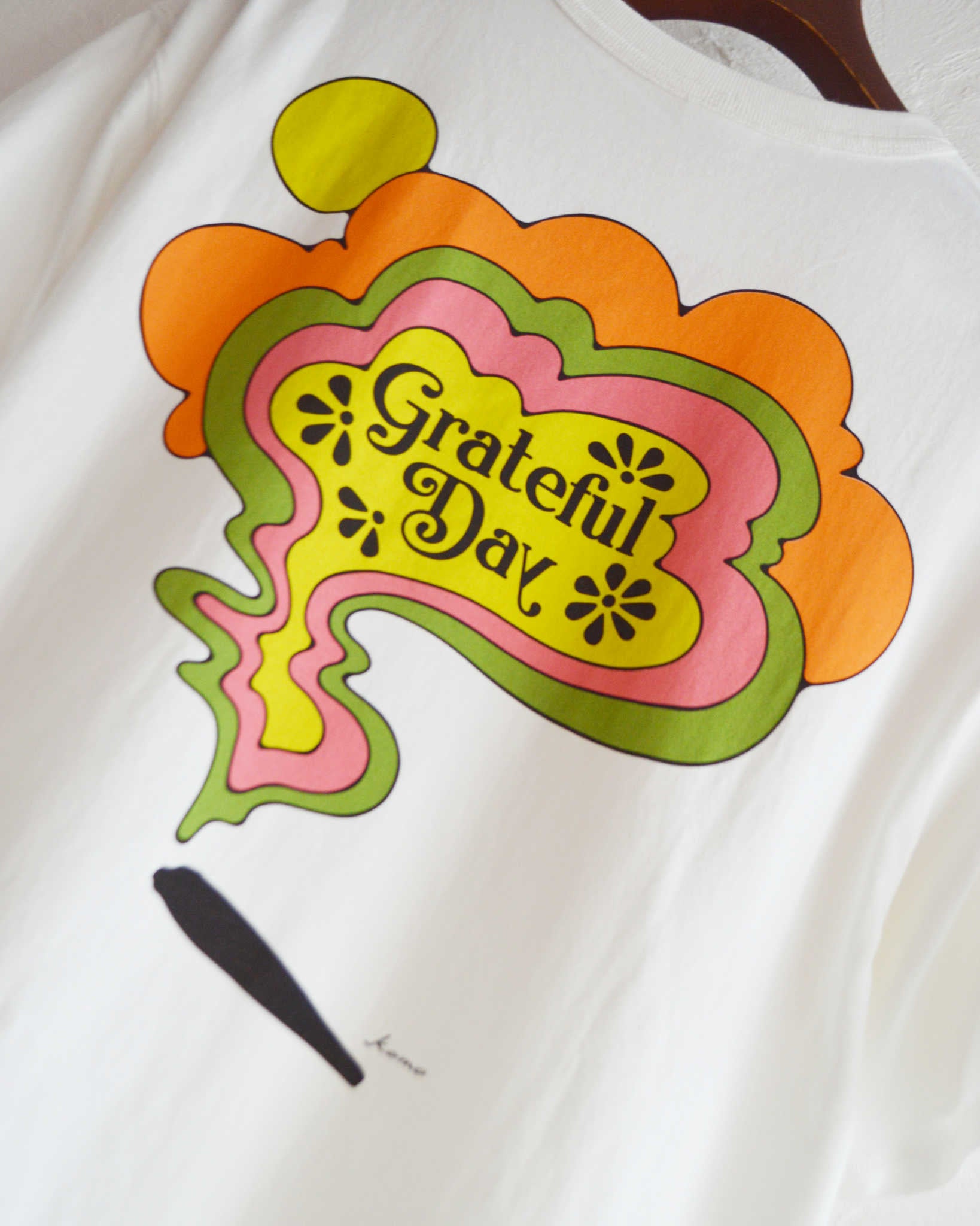 HAVE A GRATEFUL DAY ハブアグレイトフルデイ / T-SHIRT -SMOKE ティーシャツスモーク (WHITE ホワイト)