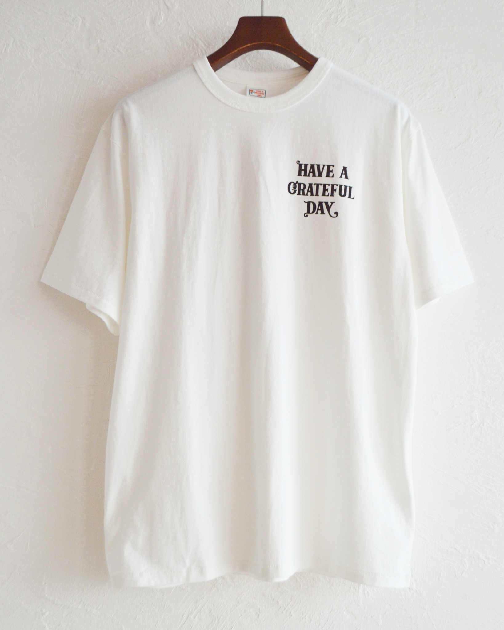 HAVE A GRATEFUL DAY ハブアグレイトフルデイ / T-SHIRT -SMOKE ティーシャツスモーク (WHITE ホワイト)