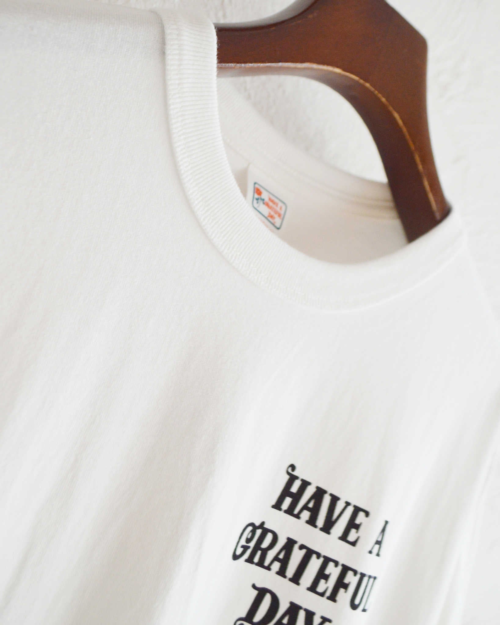 HAVE A GRATEFUL DAY ハブアグレイトフルデイ / T-SHIRT -SMOKE ティーシャツスモーク (WHITE ホワイト)