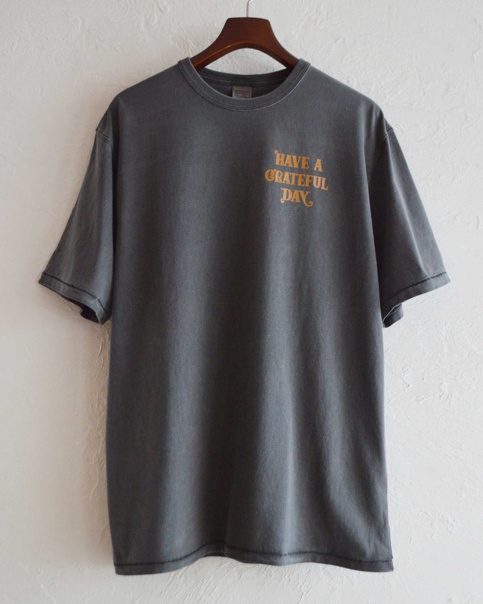 HAVE A GRATEFUL DAY ハブアグレイトフルデイ / T-SHIRT -MUSHROOM ティーシャツマッシュルーム (BLACK ブラック)