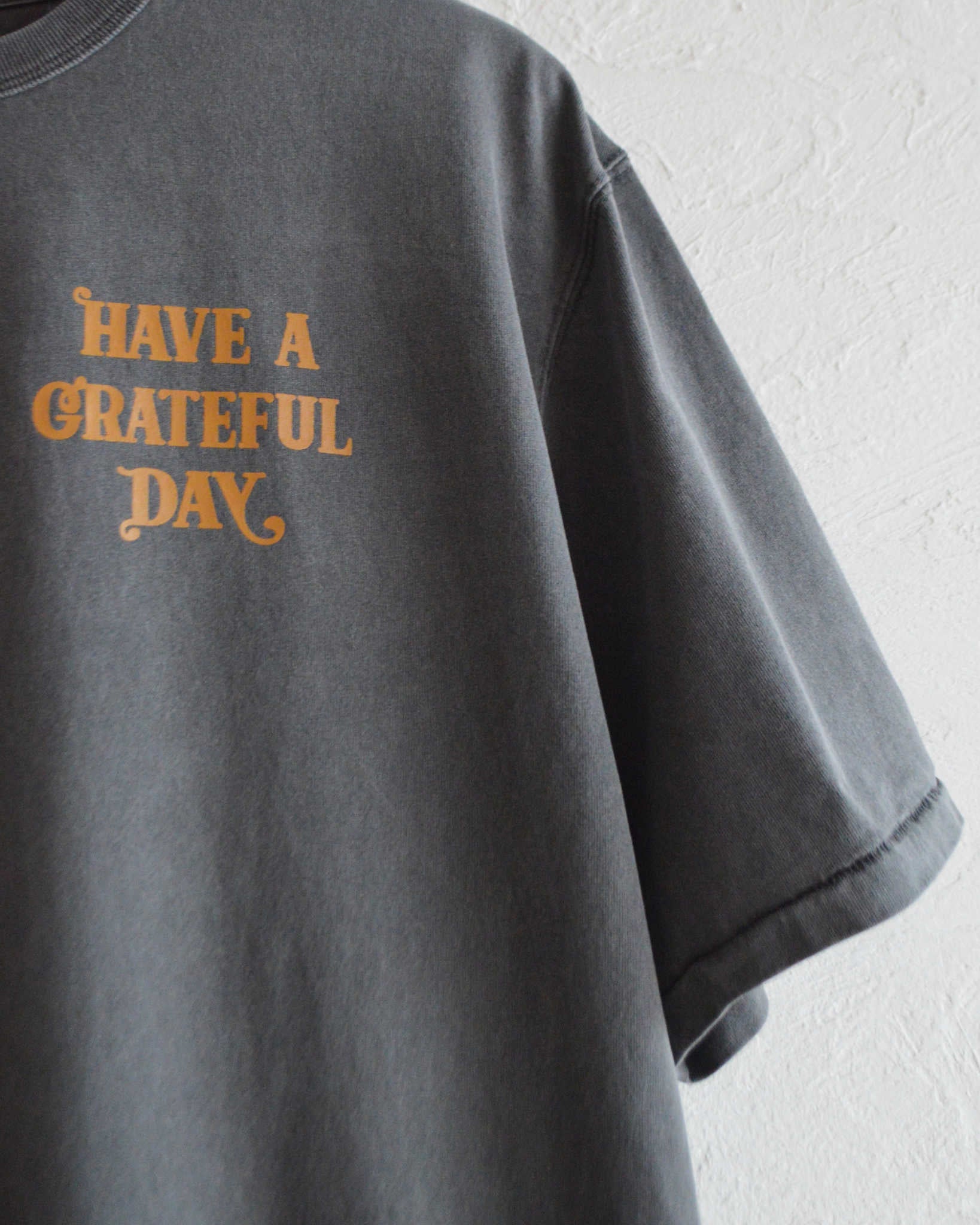 HAVE A GRATEFUL DAY ハブアグレイトフルデイ / T-SHIRT -MUSHROOM ティーシャツマッシュルーム (BLACK ブラック)