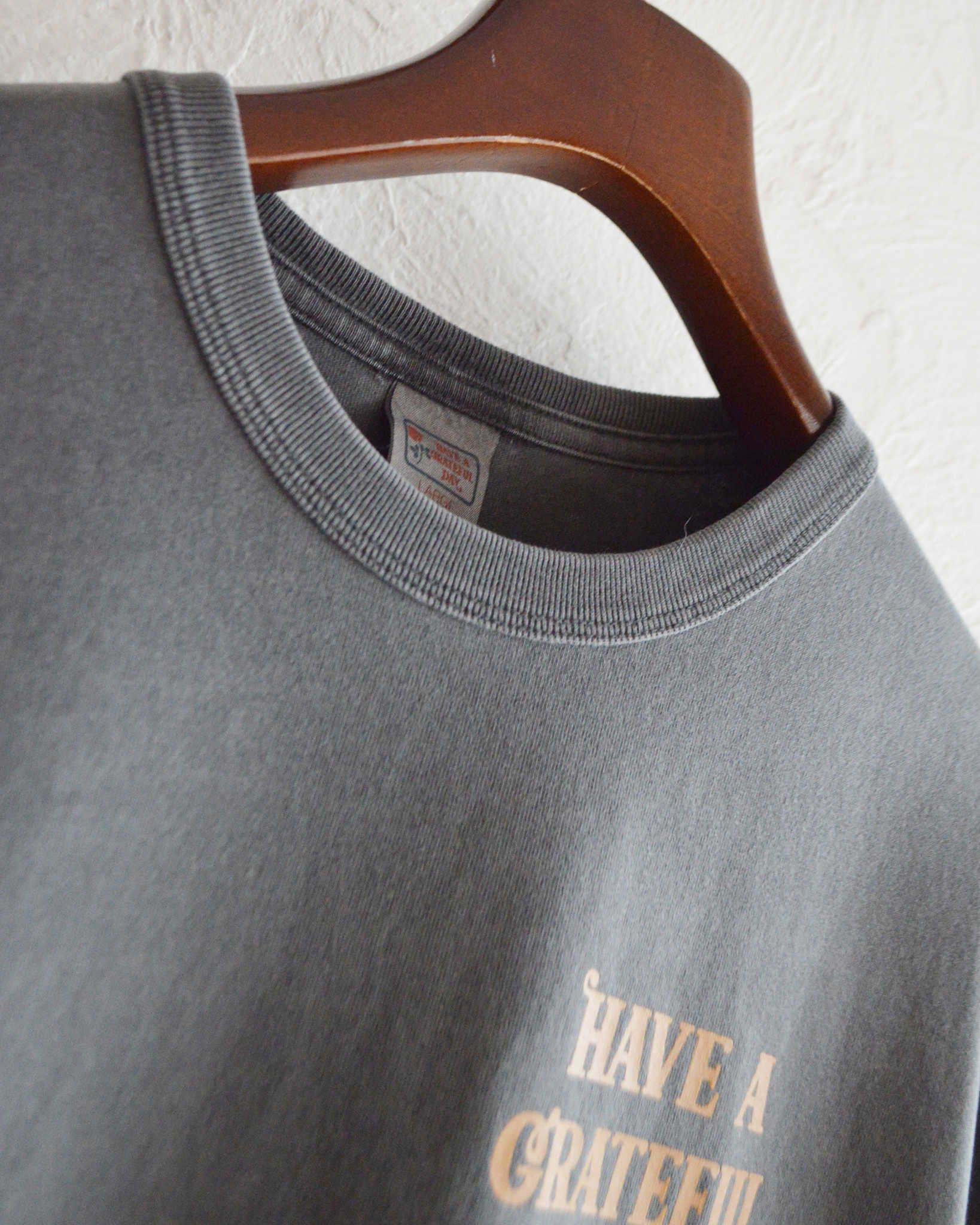 HAVE A GRATEFUL DAY ハブアグレイトフルデイ / T-SHIRT -MUSHROOM ティーシャツマッシュルーム (BLACK ブラック)