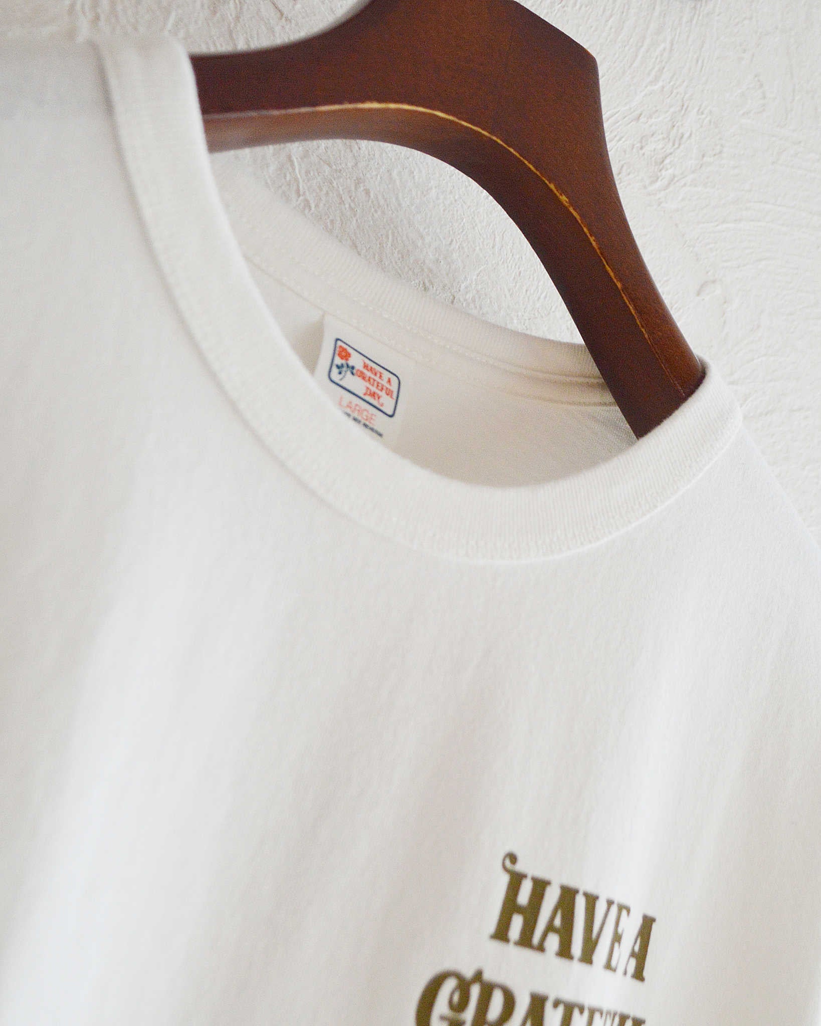 HAVE A GRATEFUL DAY ハブアグレイトフルデイ / T-SHIRT -MUSHROOM ティーシャツマッシュルーム (WHITE ホワイト)