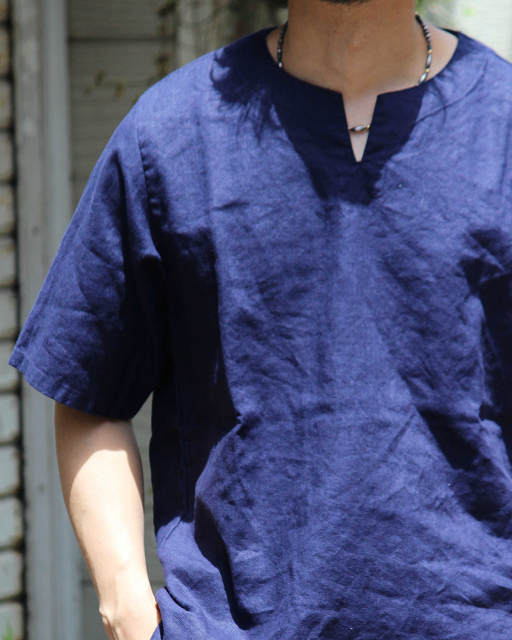 Nasngwam. ナスングワム / LIBERTY SHIRTS リバティーシャツ (NAVY ネイビー)