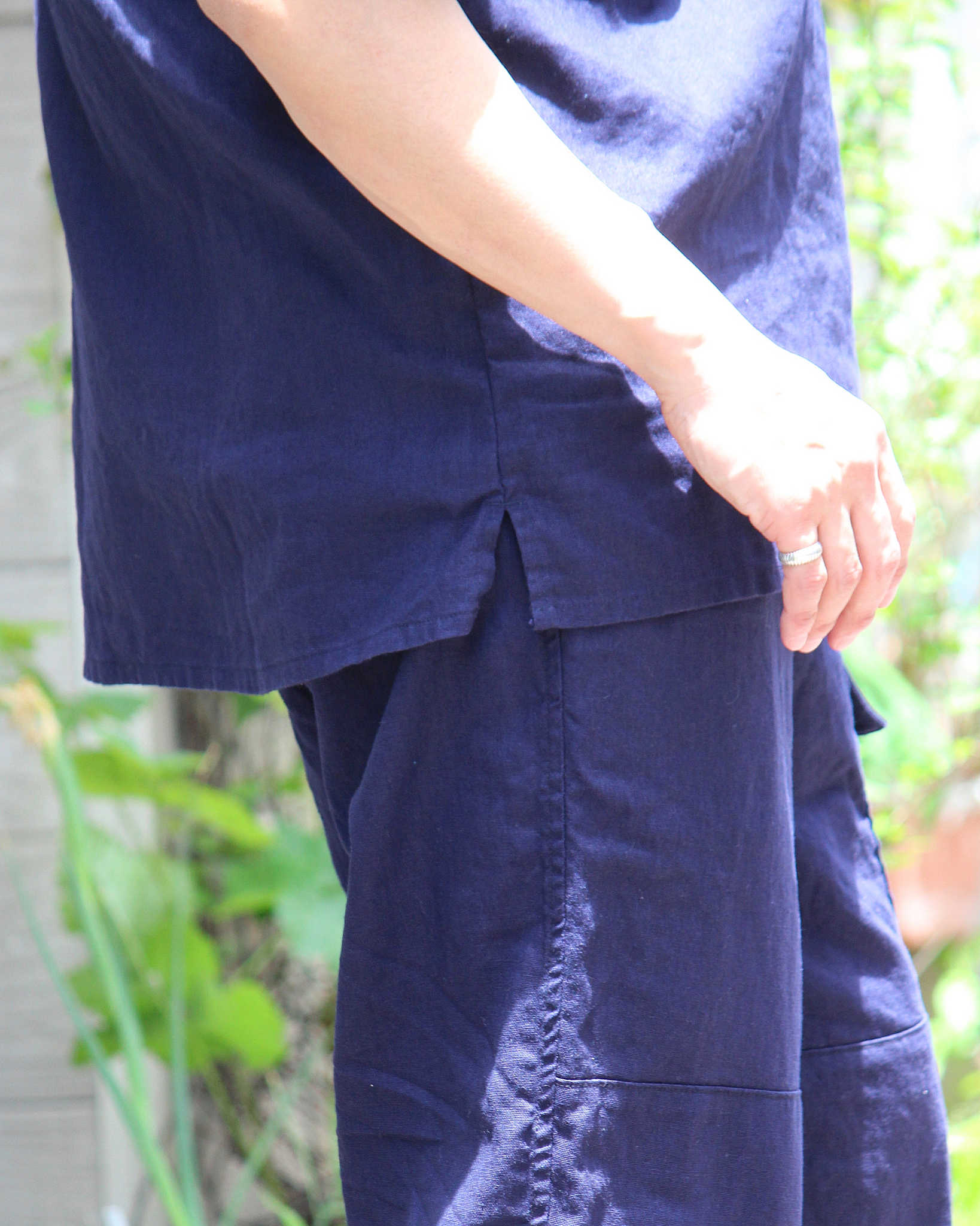 Nasngwam. ナスングワム / LIBERTY SHIRTS リバティーシャツ (NAVY ネイビー)