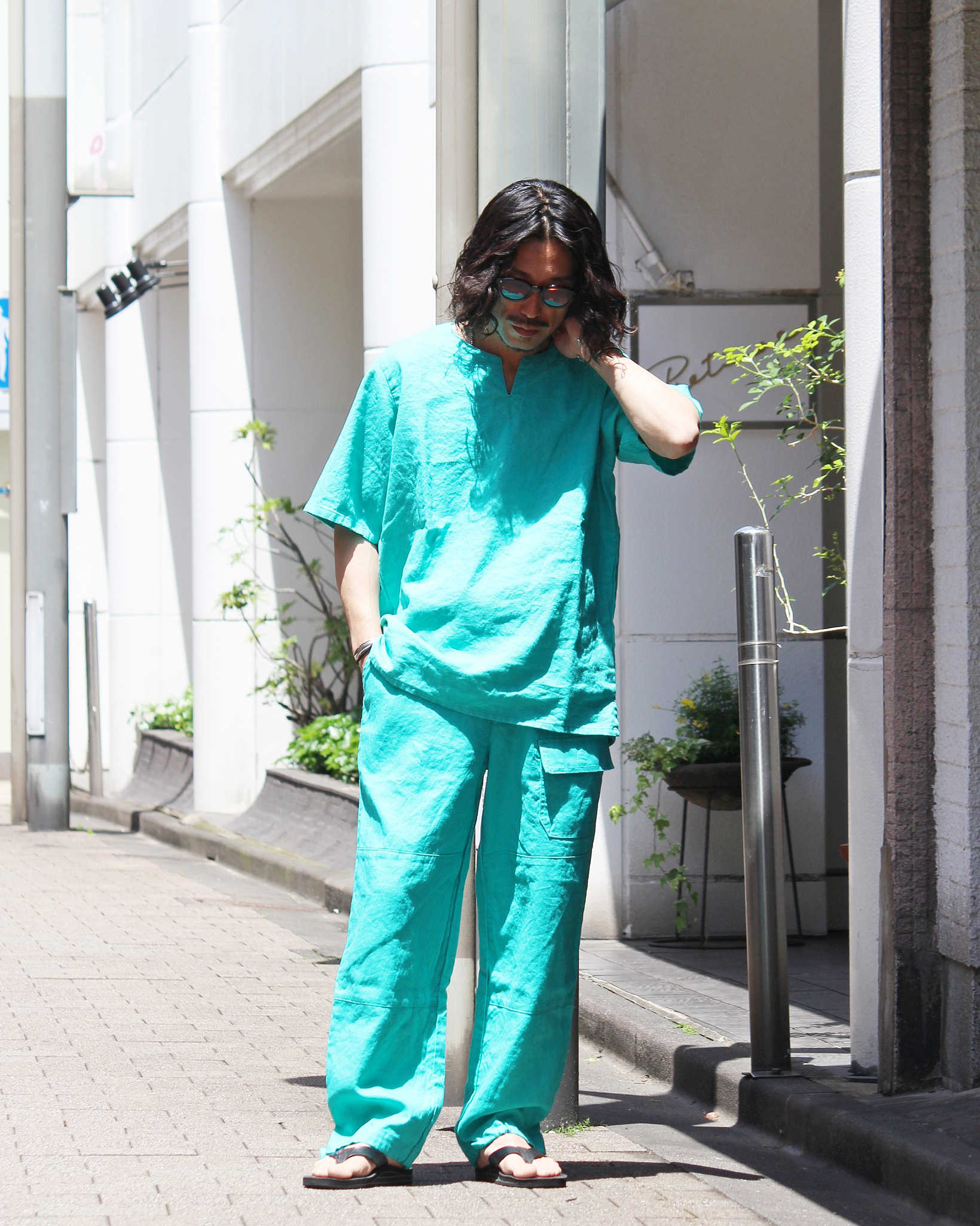 Nasngwam. ナスングワム / LIBERTY SHIRTS リバティーシャツ (EMERALD GREEN エメラルドグリーン)