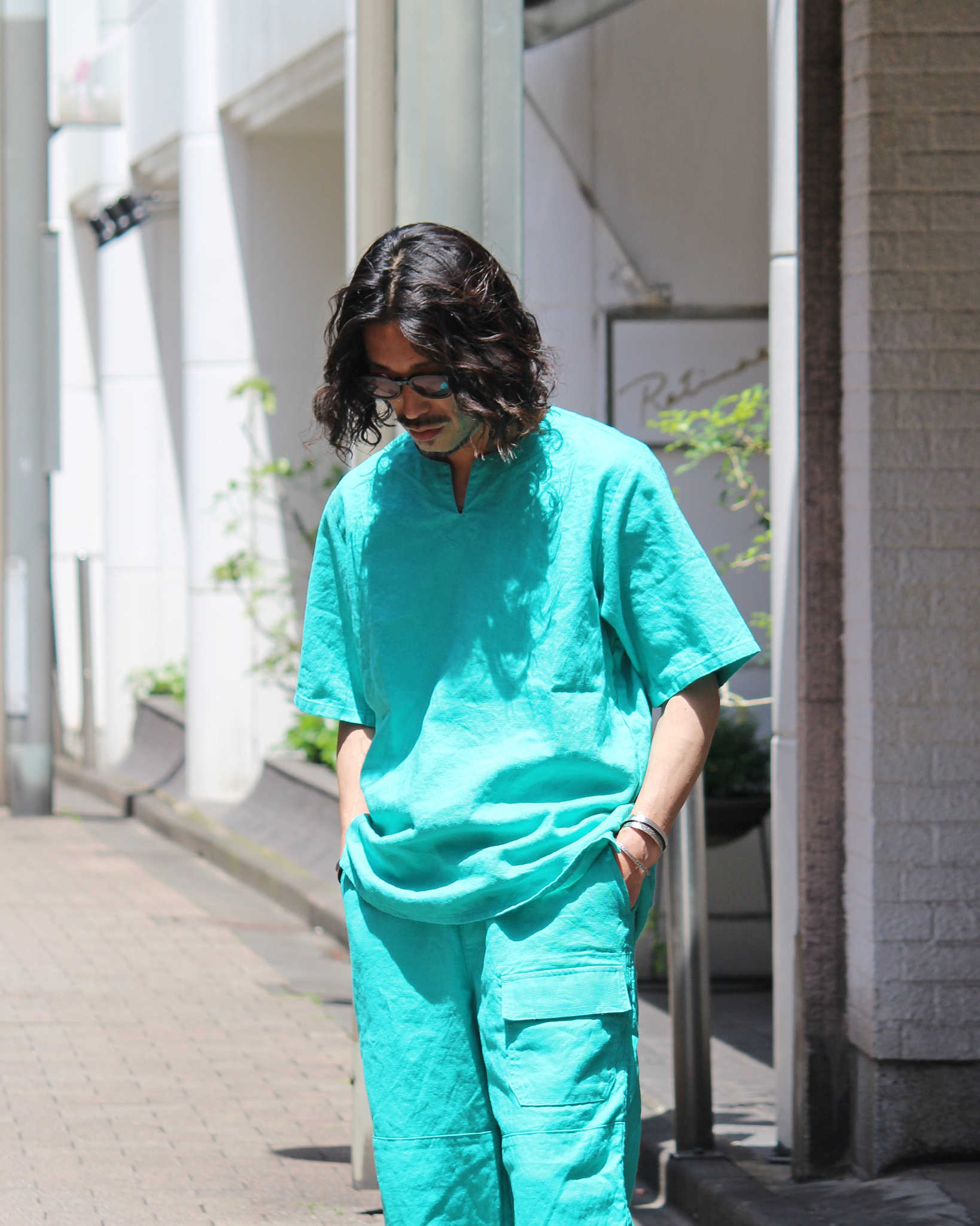 Nasngwam. ナスングワム / LIBERTY SHIRTS リバティーシャツ (EMERALD GREEN エメラルドグリーン)