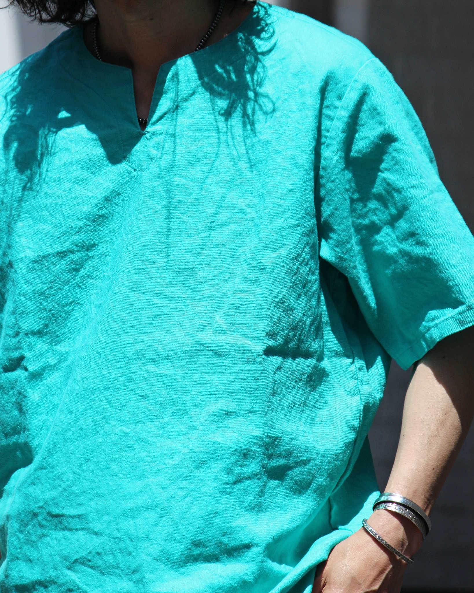 Nasngwam. ナスングワム / LIBERTY SHIRTS リバティーシャツ (EMERALD GREEN エメラルドグリーン)